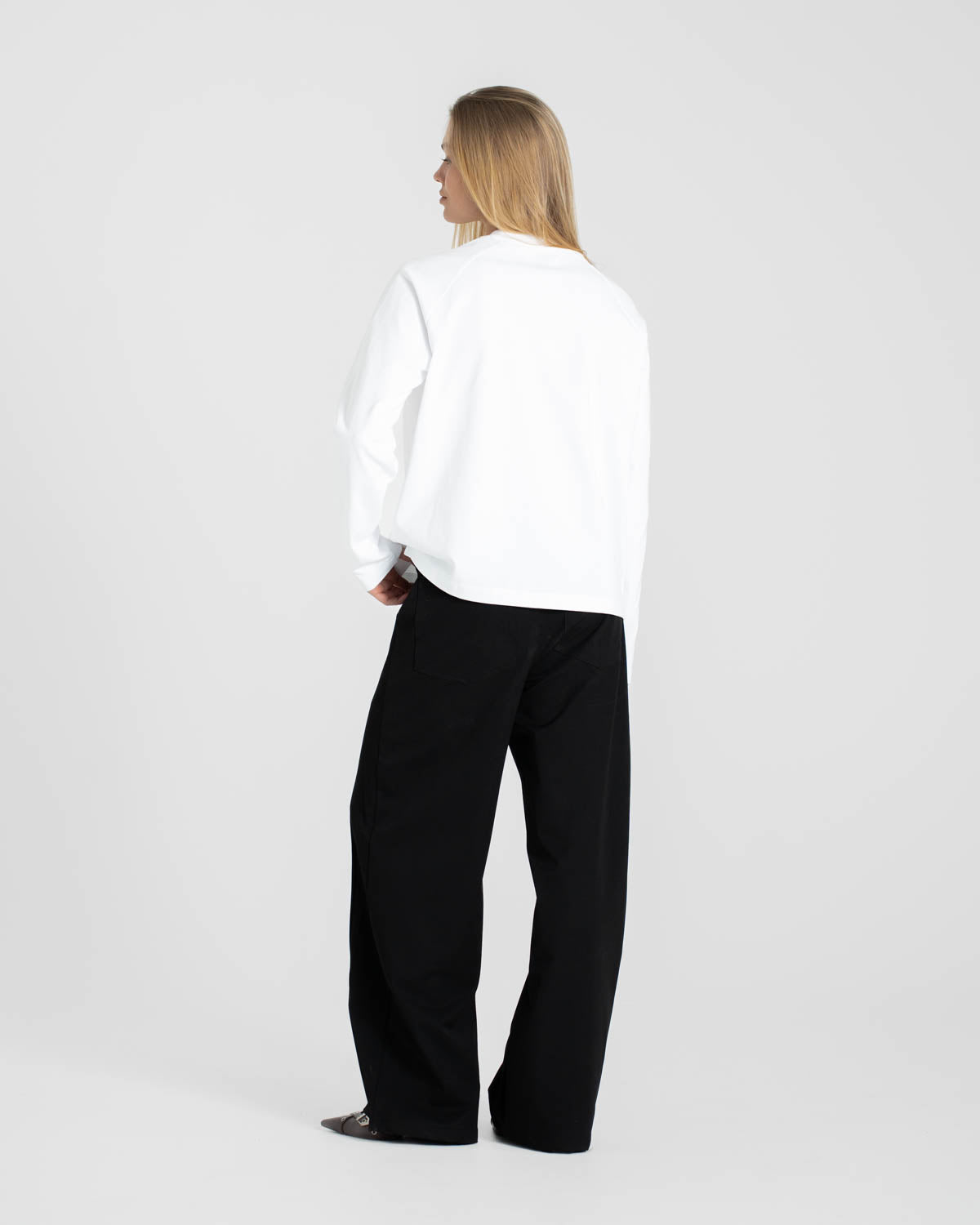 Raglan Longsleeve T-shirt White dame