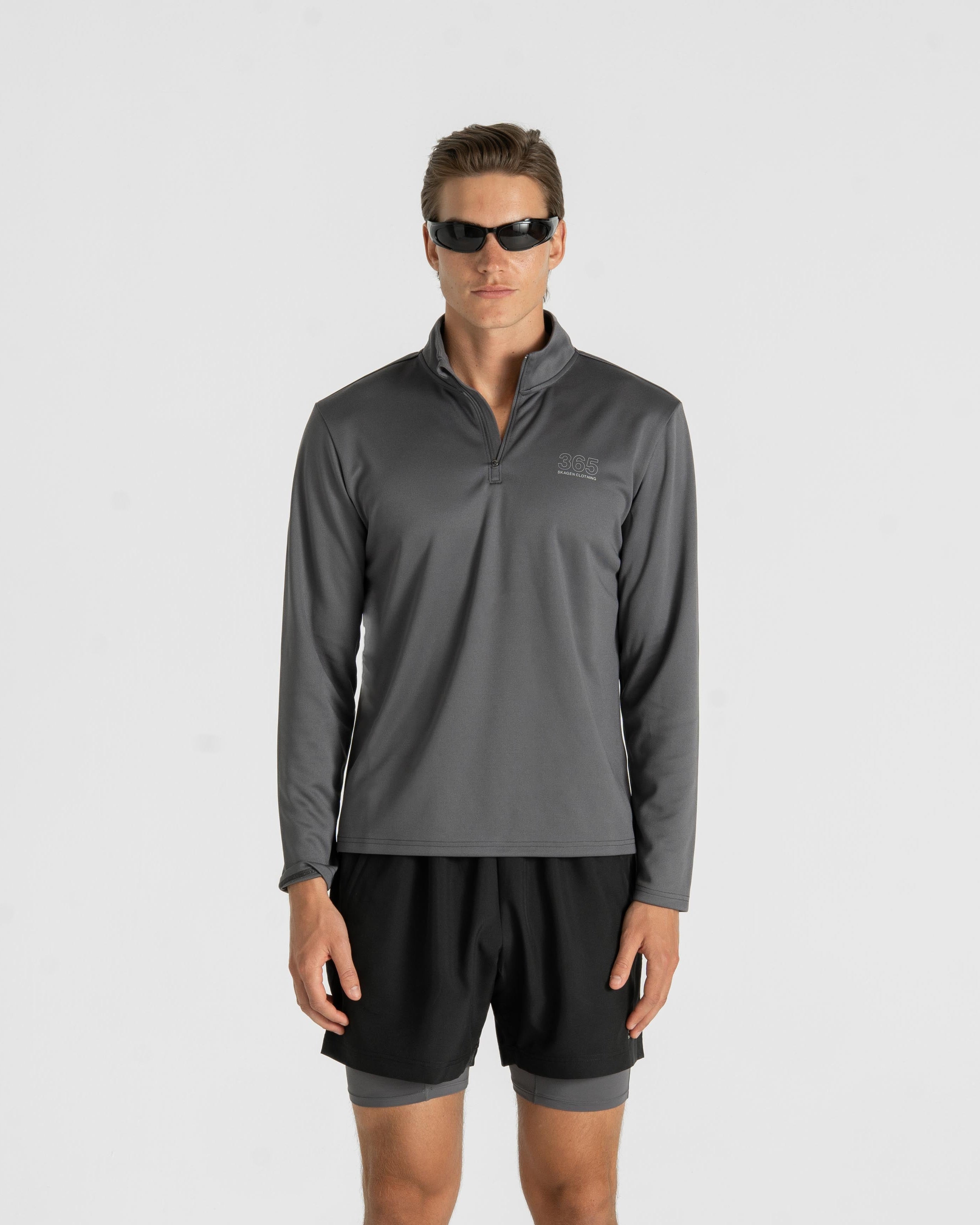 365 Half Zip Grey