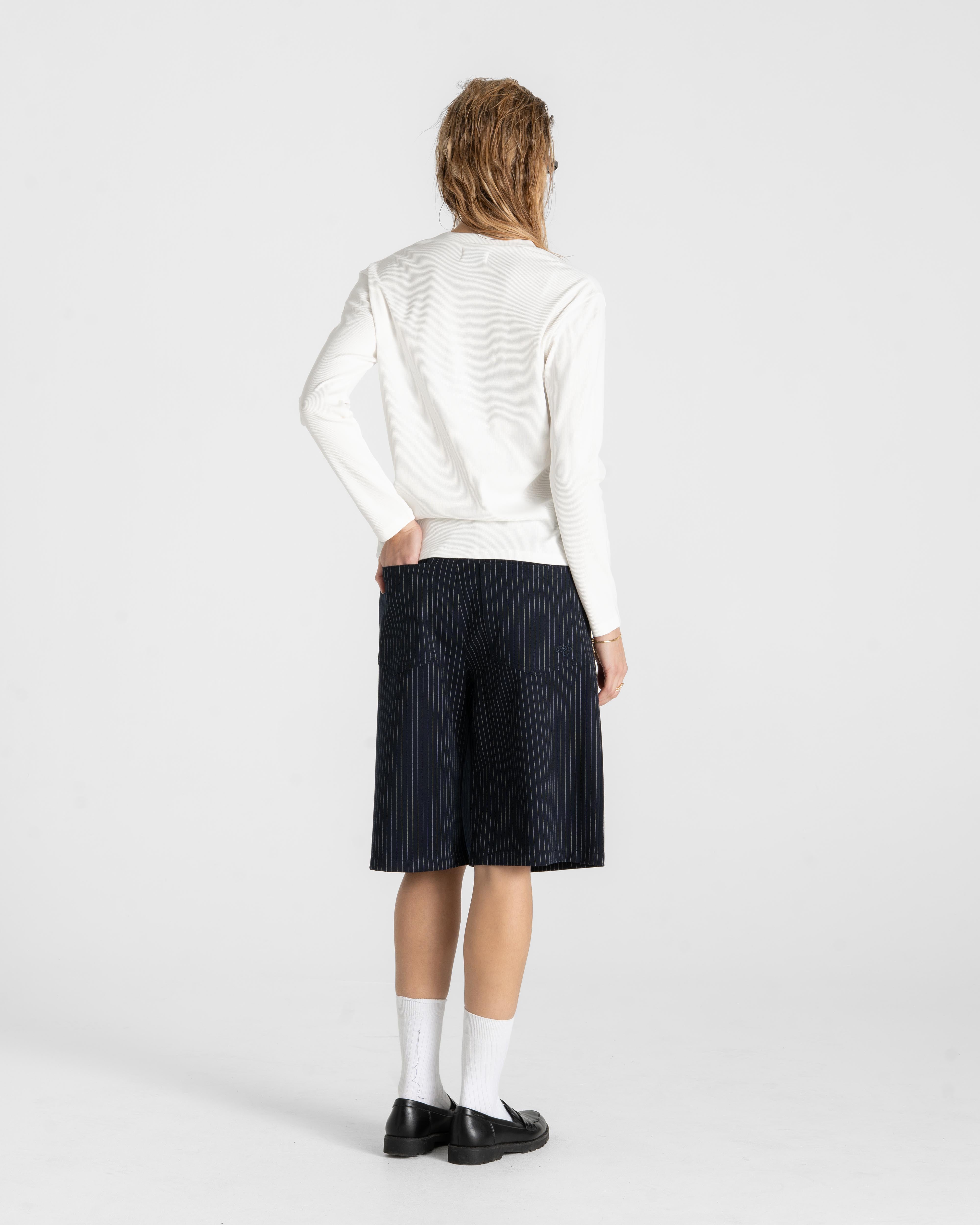Henley Long Sleeve White Dame