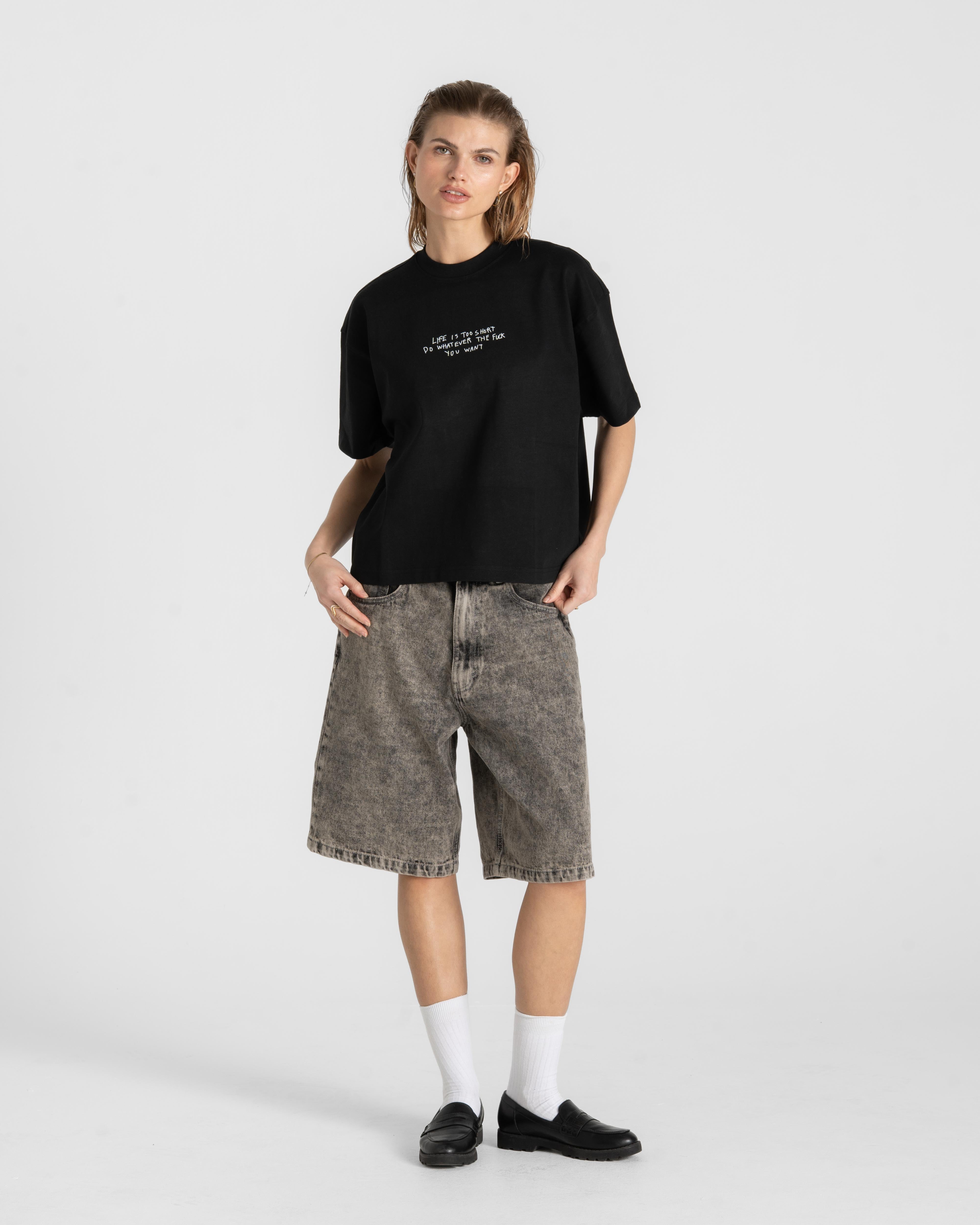 Jorts grau gewaschen