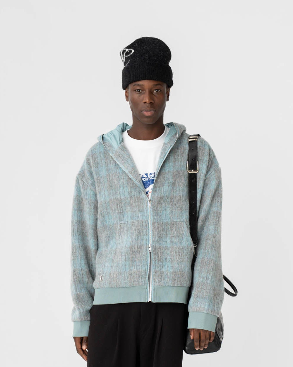 Fuzzy Hoodie Light blue