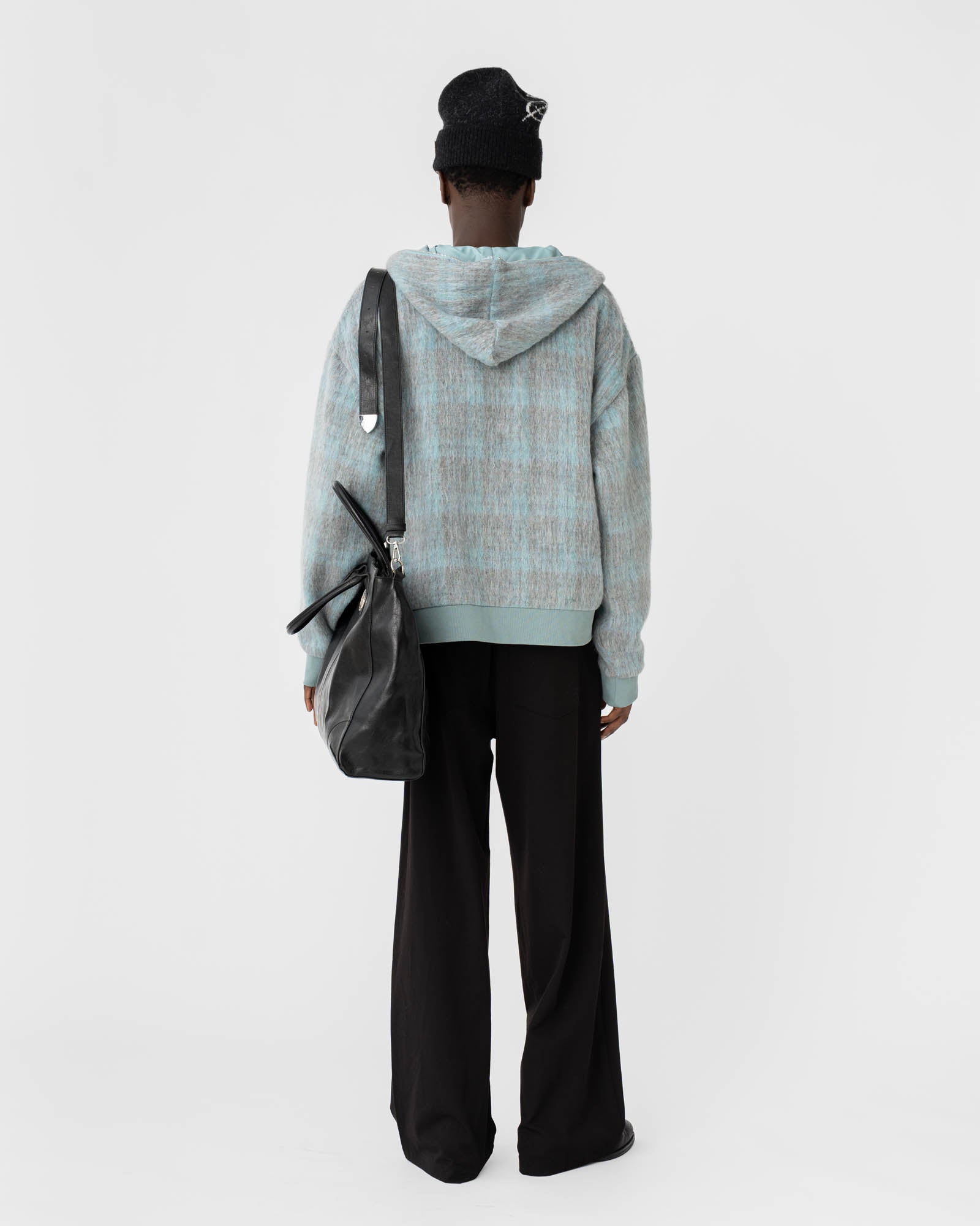Fuzzy Hoodie Light blue