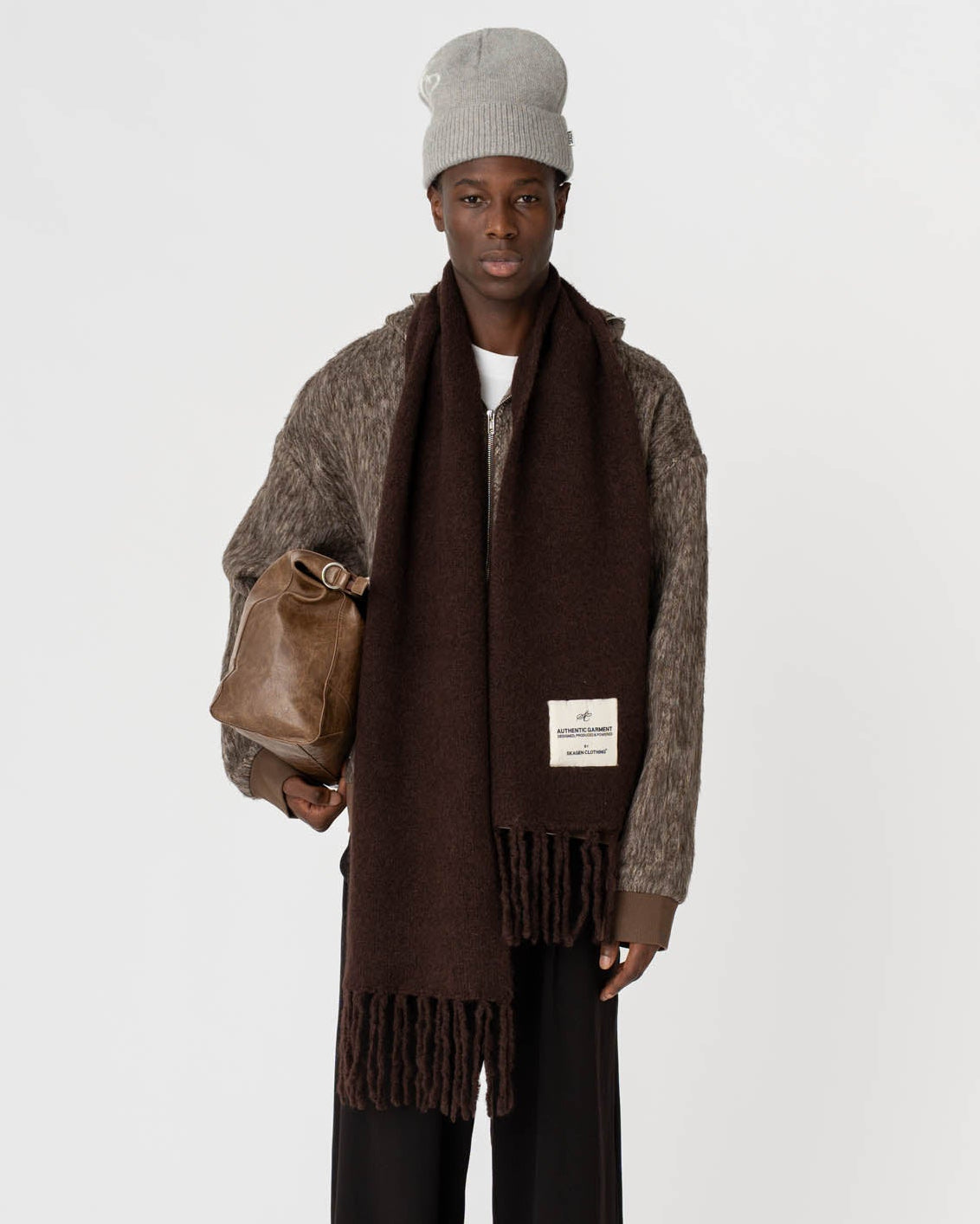 Alpaca Scarf Brown