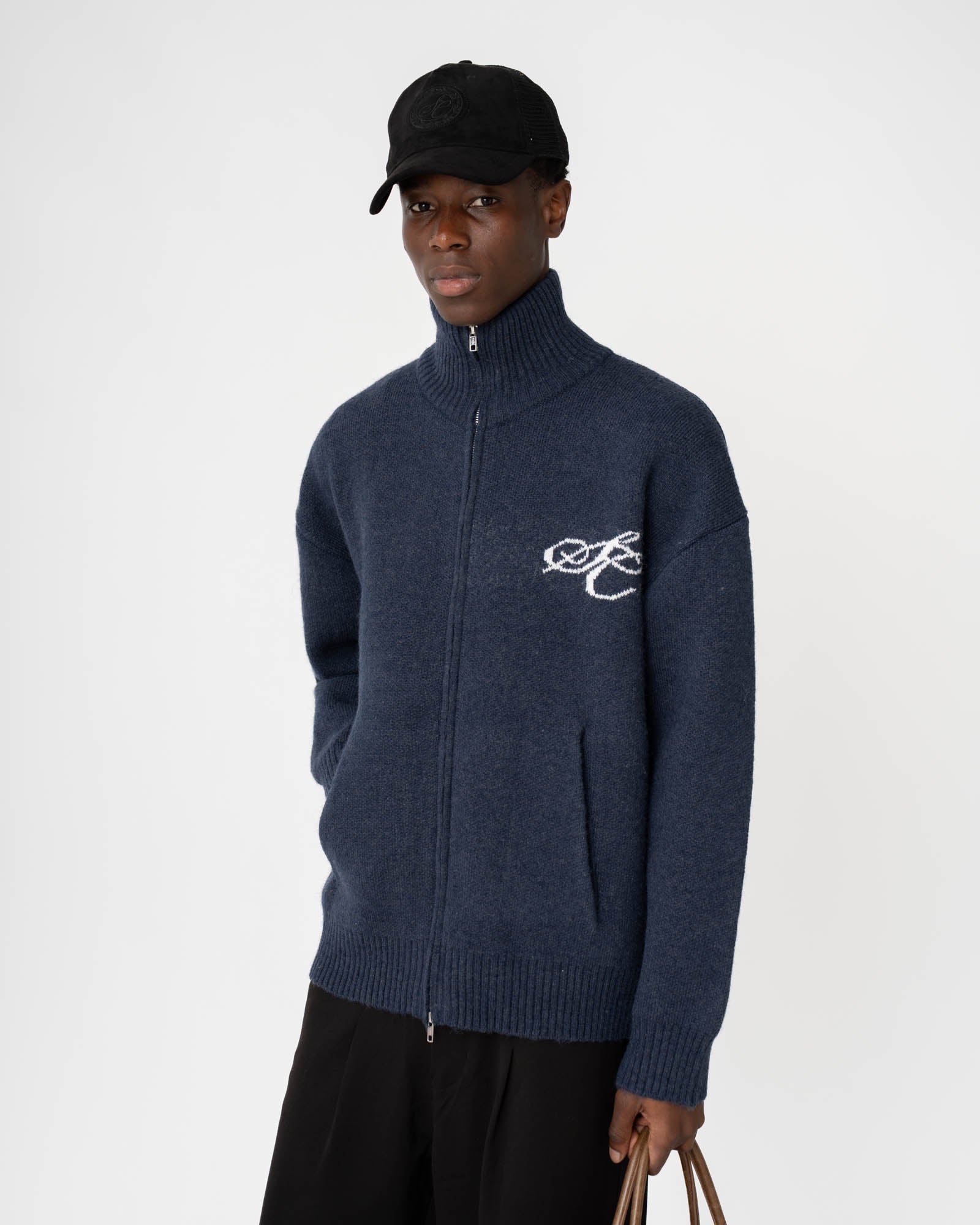 Full Zip Sweater Navy