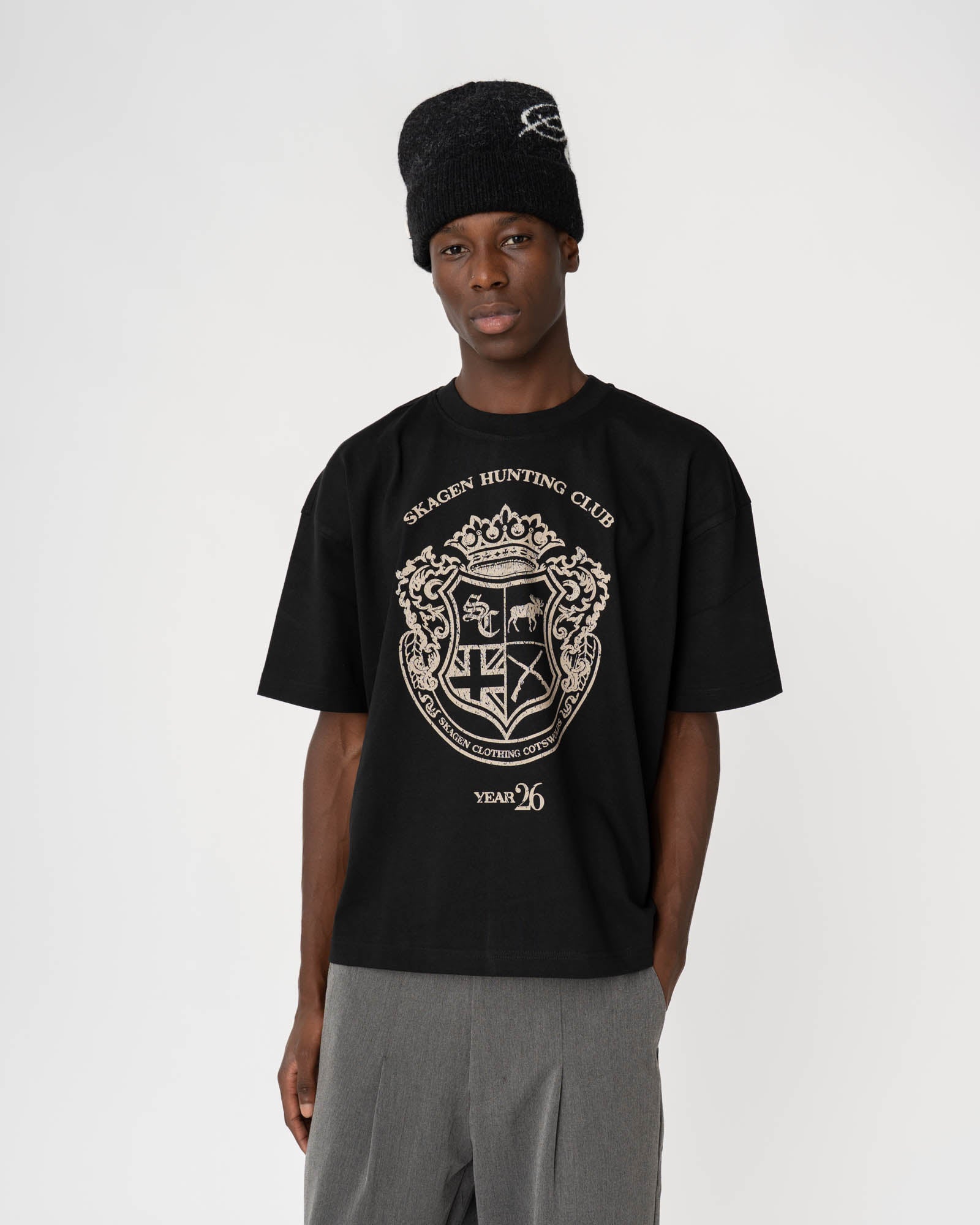 Graphic T-Shirt 'Country Club' Black