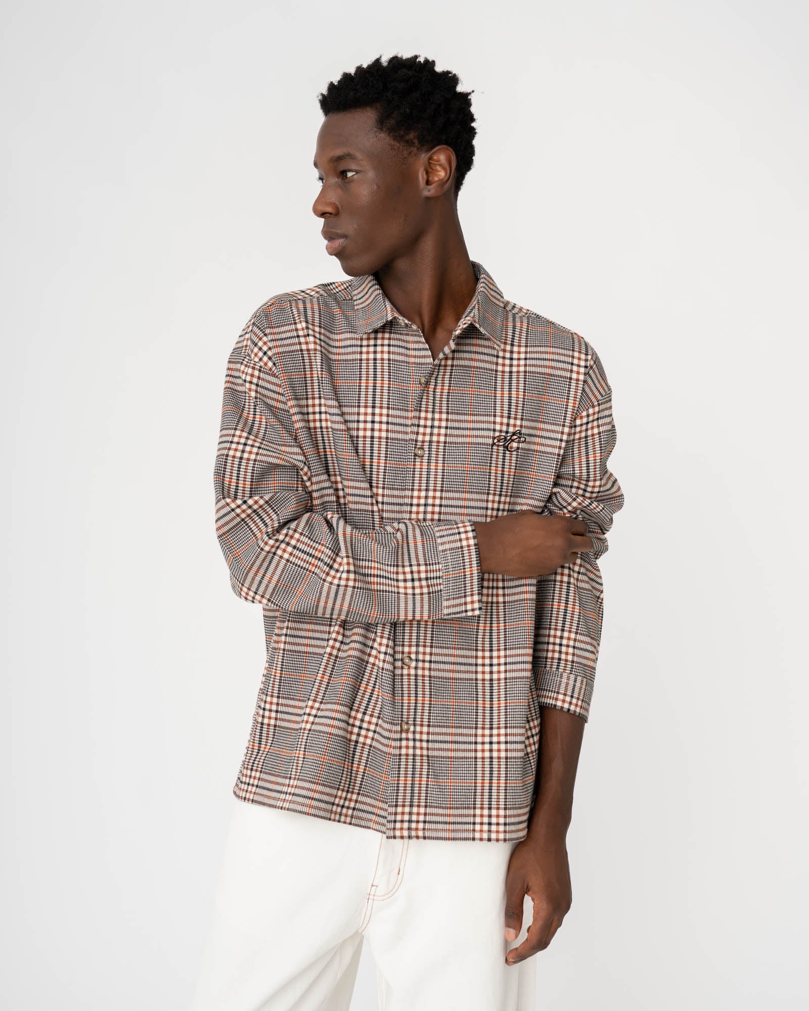 Checked Flannel shirt Sandstone