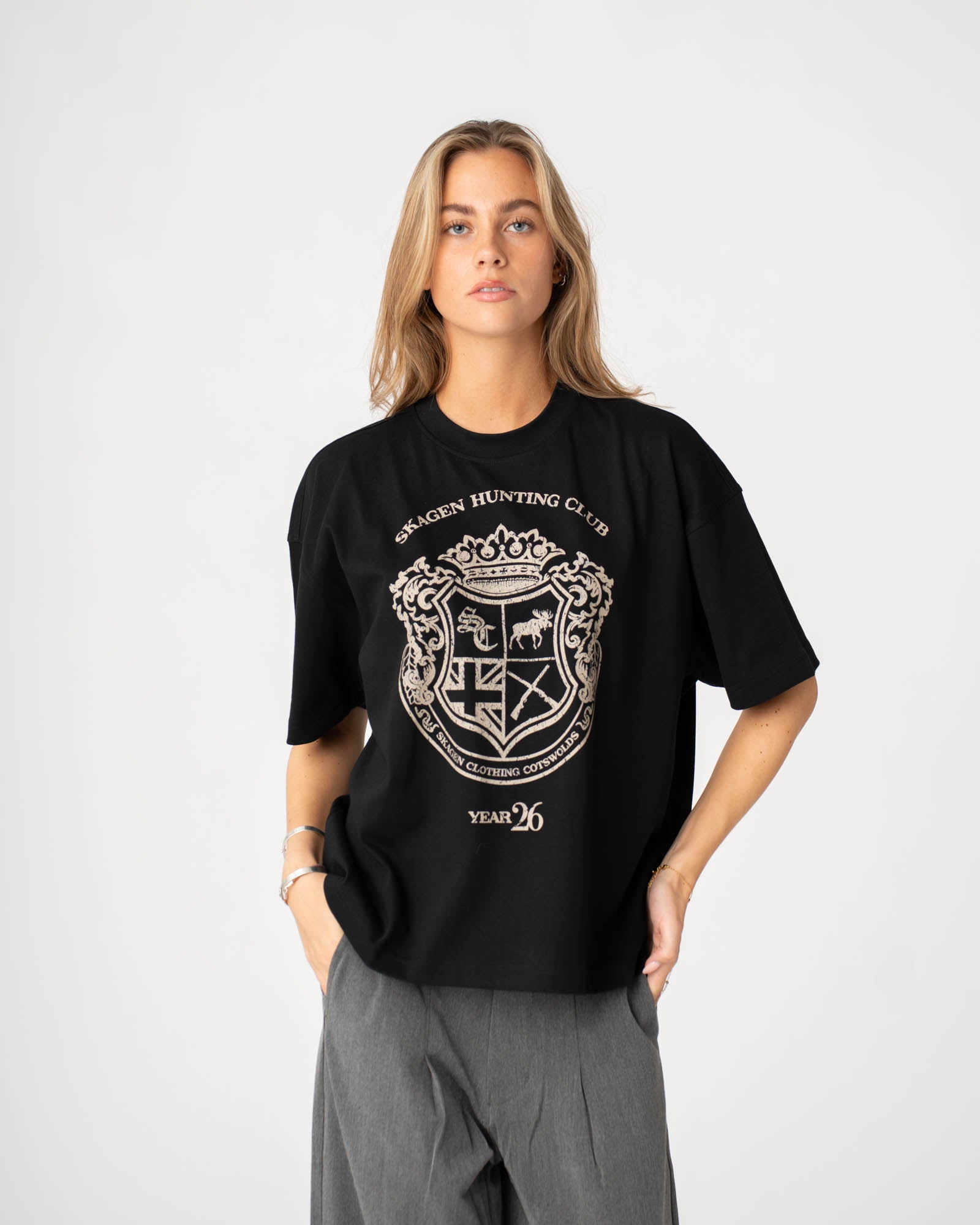 Graphic T-Shirt 'Country Club' Black