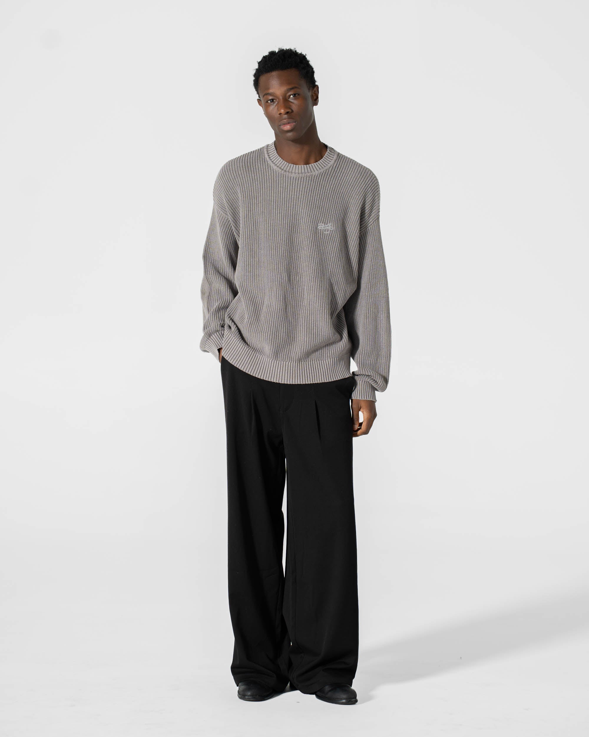 Knit Sweater Washed Grey