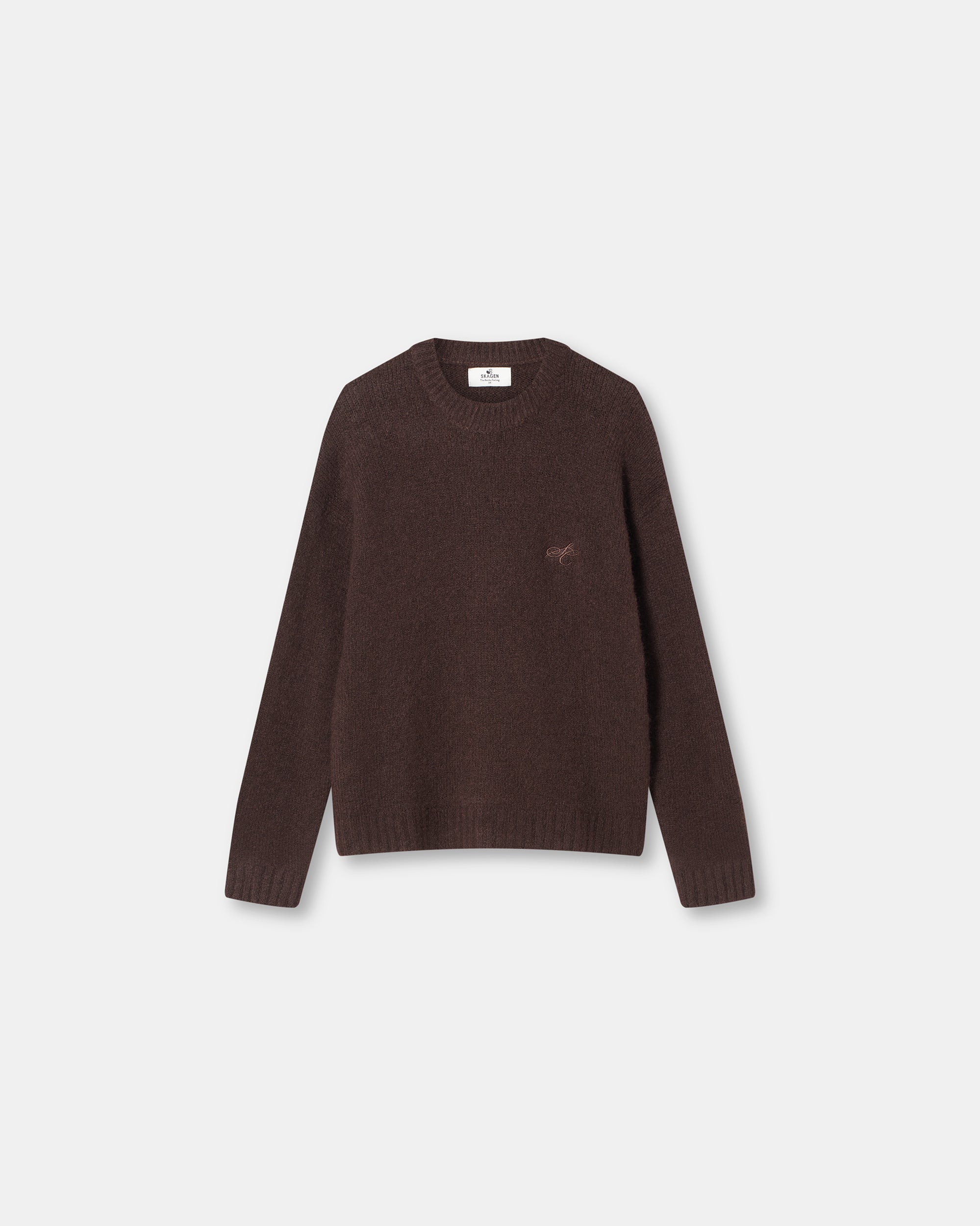 Alpaca Knitted Sweater Brown