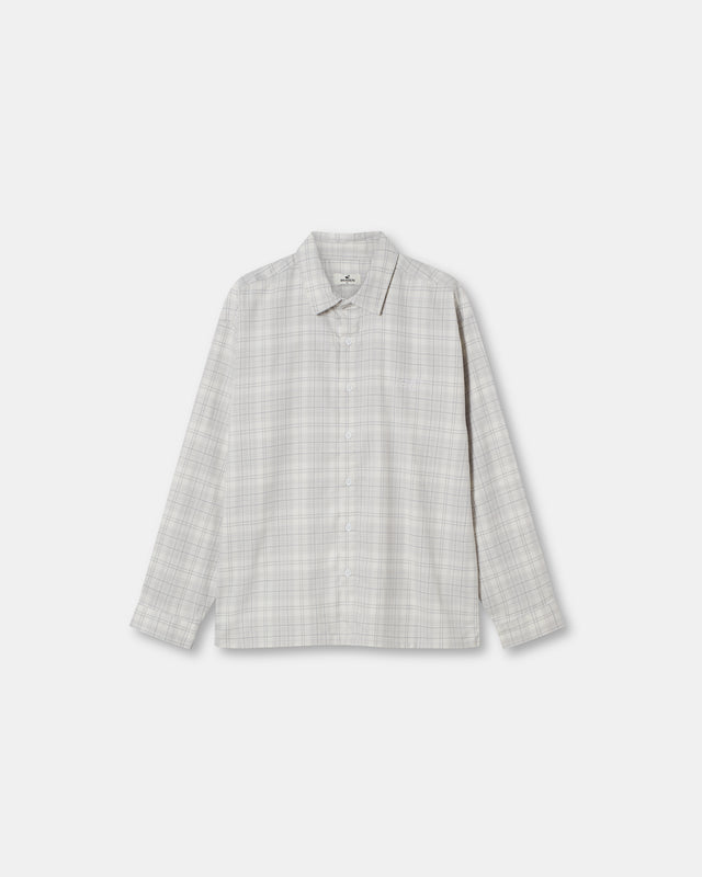 Checked Flannel shirt White