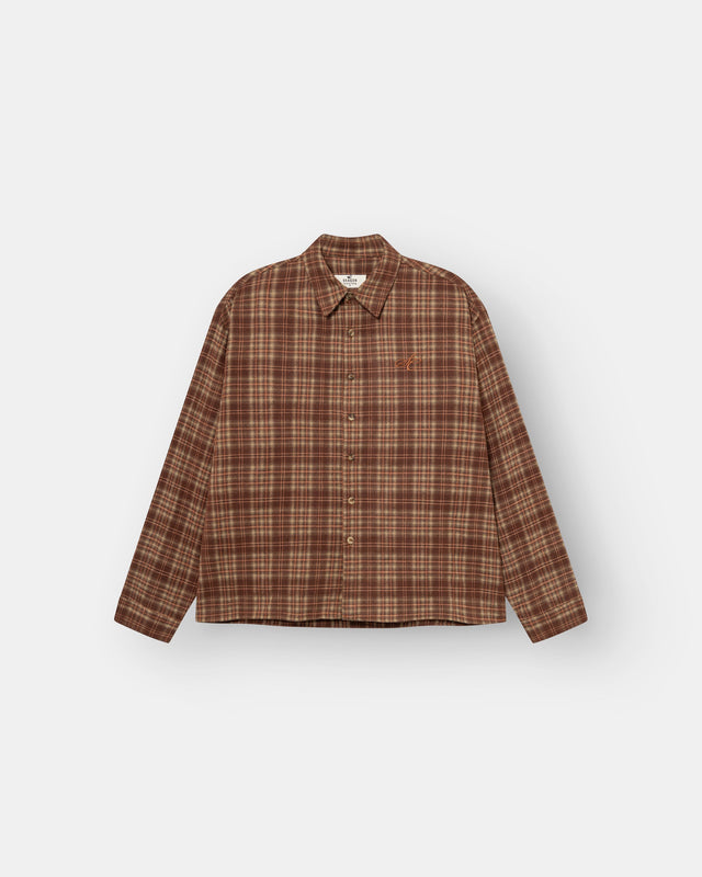Checked Flannel shirt bordeaux