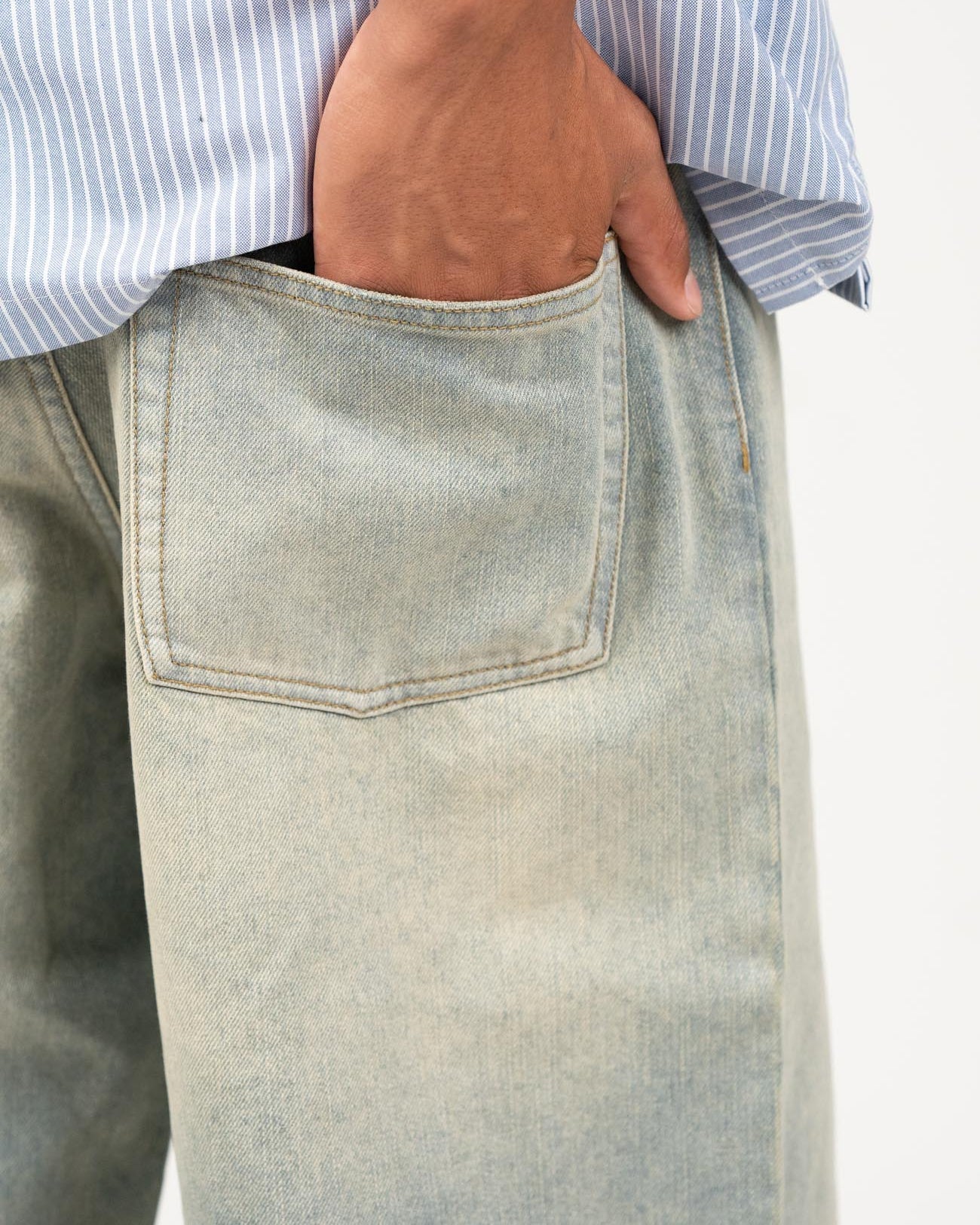 Baggy Denim Jeans Light Blue Vintage Wash | Skagen - clothing.dk