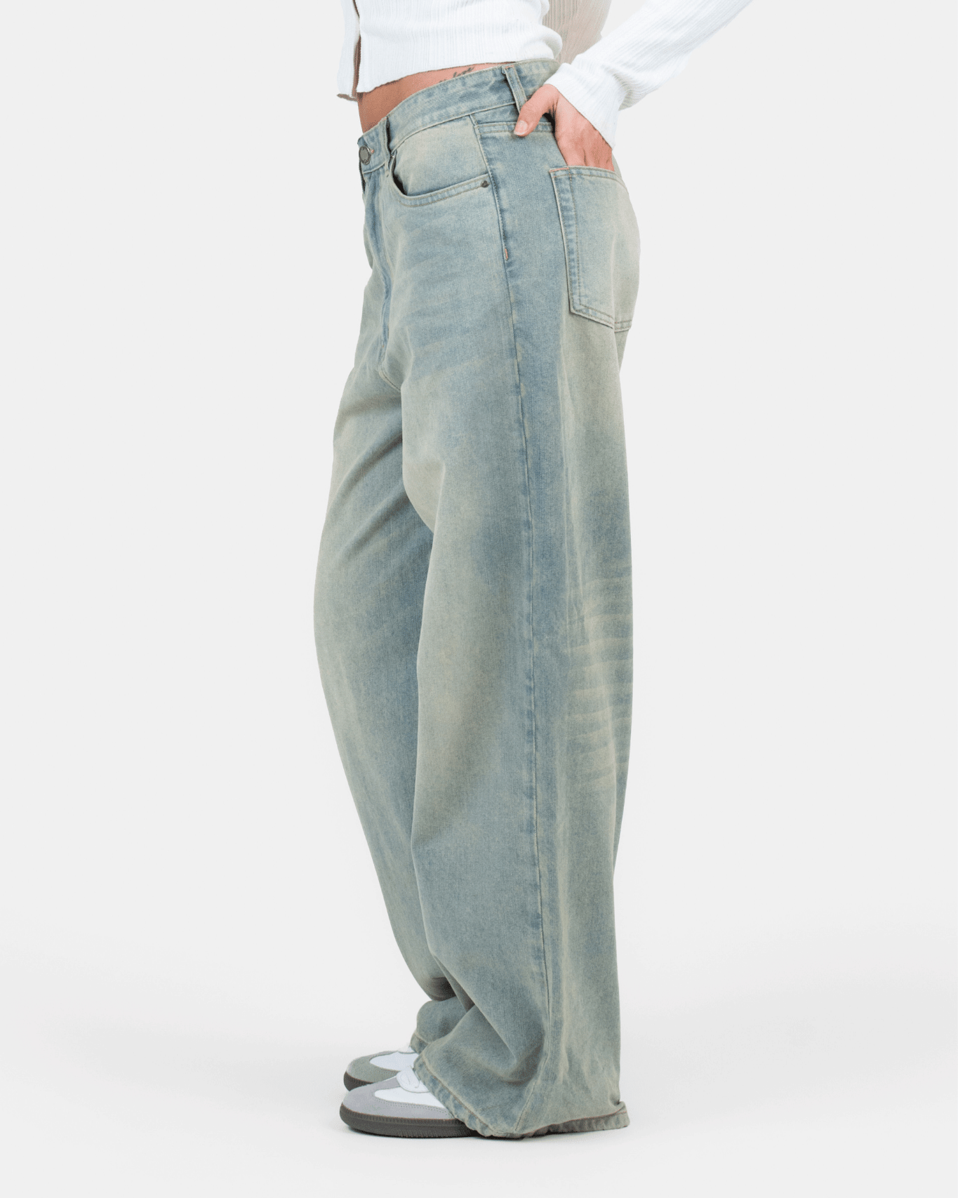 Baggy Denim Jeans Light Blue Vintage Wash | Skagen - clothing.dk