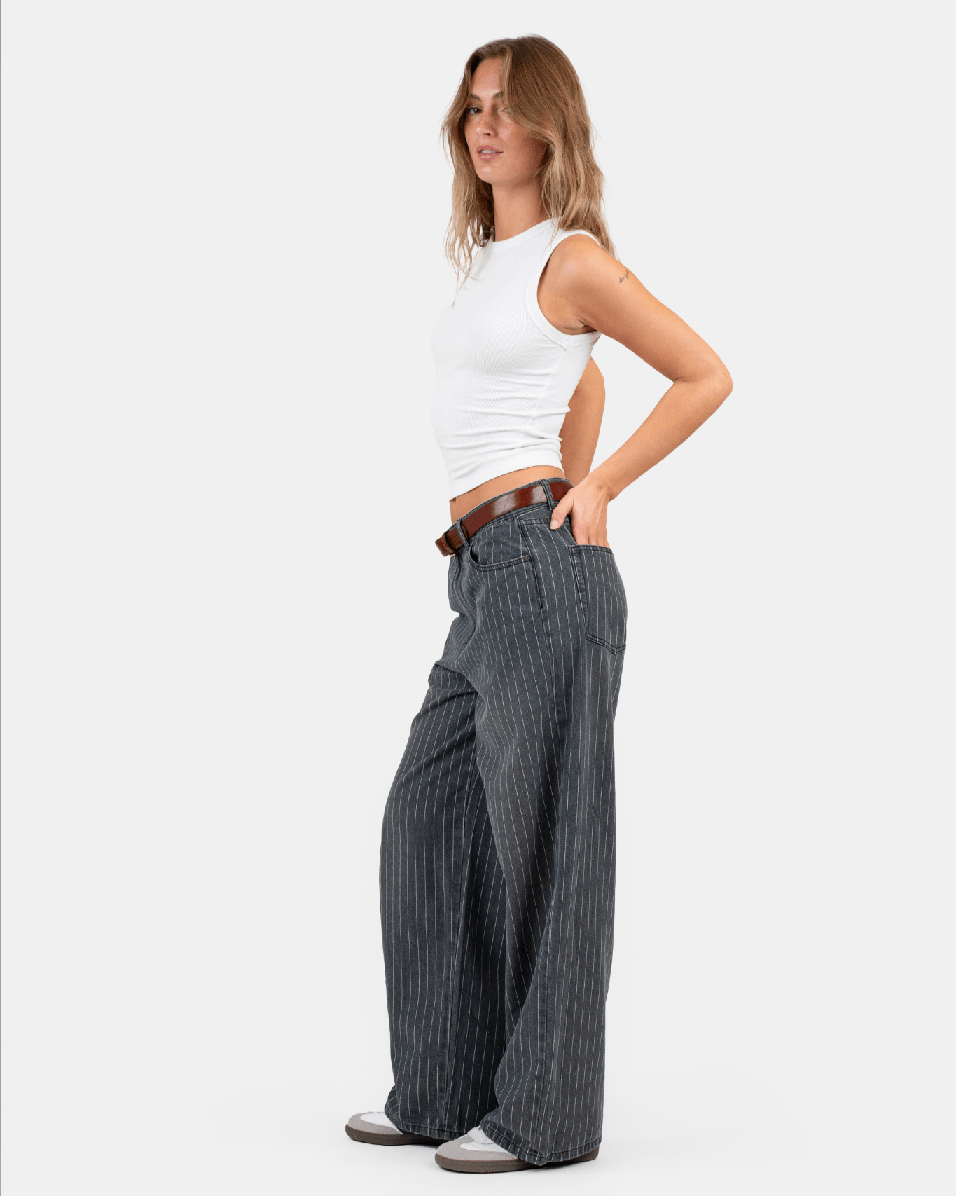 Baggy Denim Jeans Washed Pinstripe | Skagen - clothing.dk