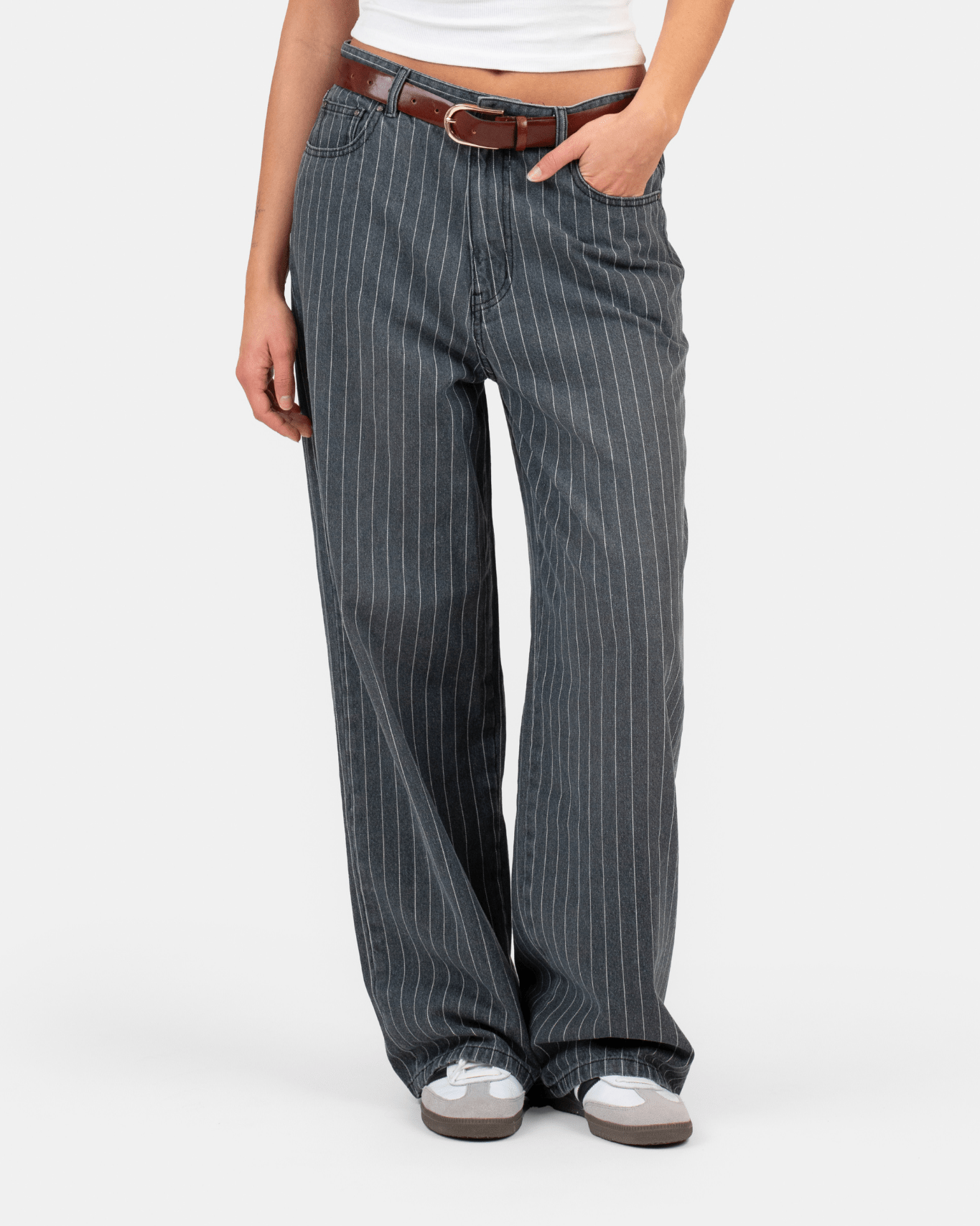 Baggy Denim Jeans Washed Pinstripe | Skagen - clothing.dk