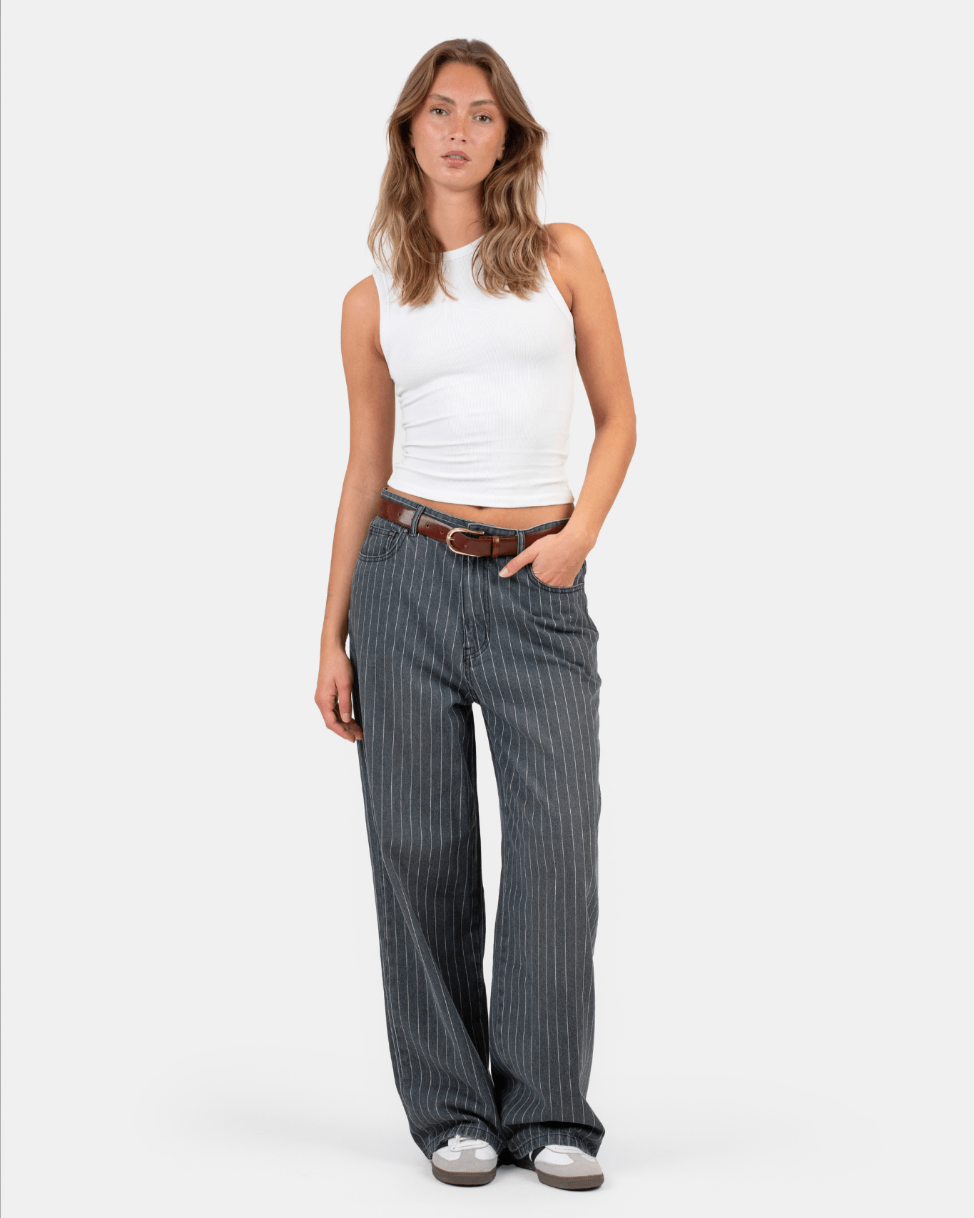 Baggy Denim Jeans Washed Pinstripe | Skagen - clothing.dk
