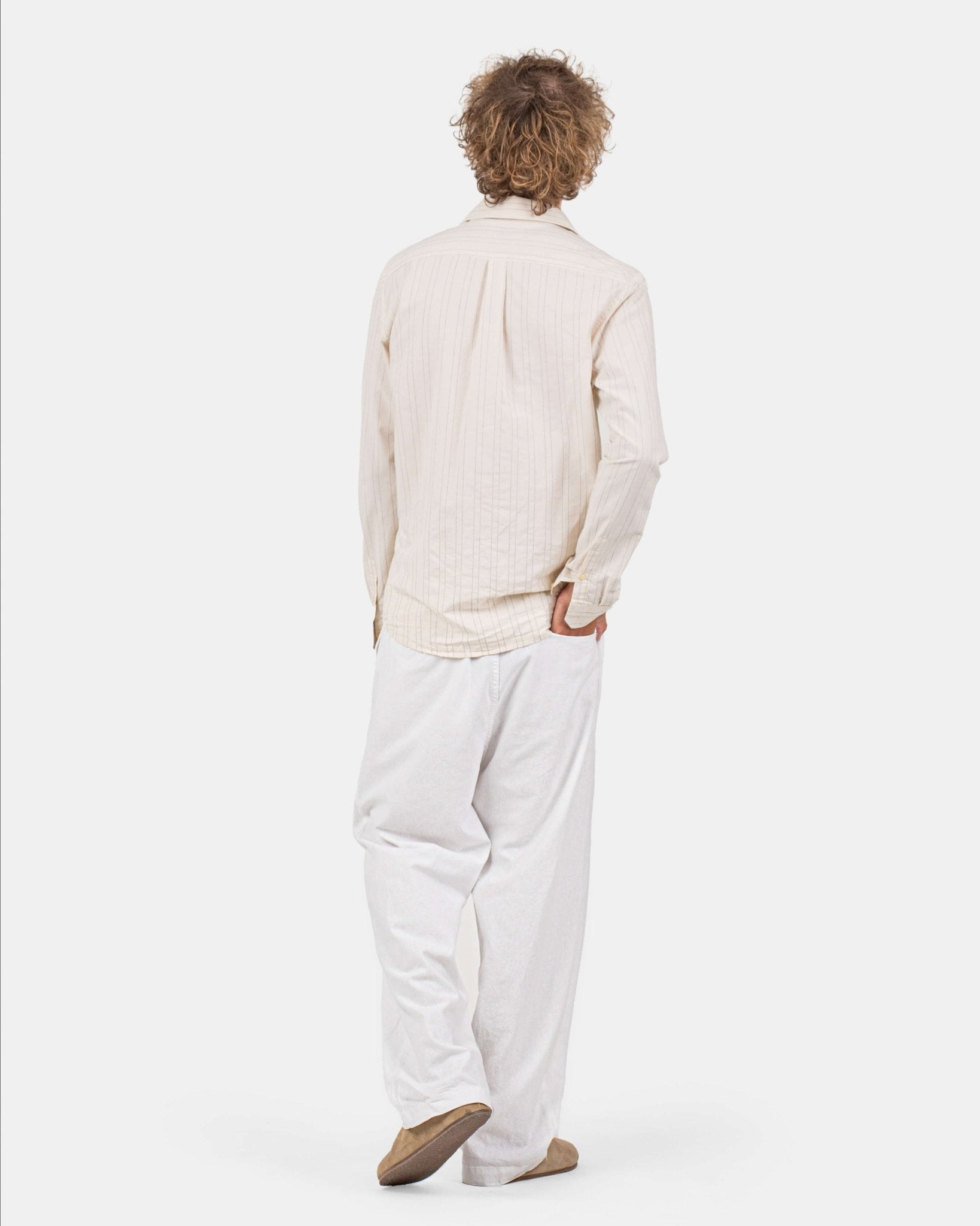 Baggy Hørbukser Hvid | Skagen - clothing.dk