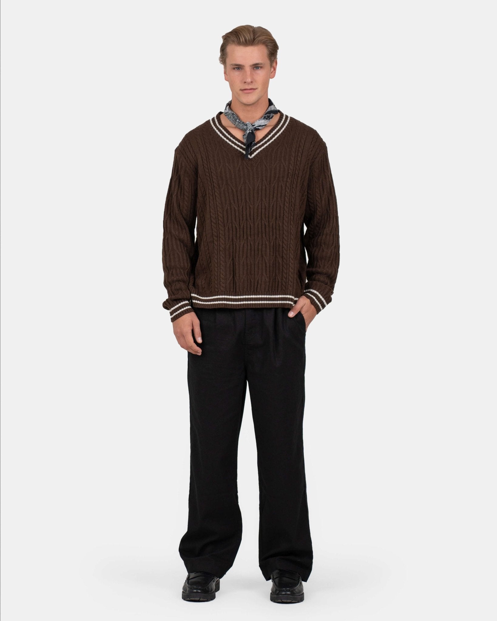 Baggy Hørbukser Sort | Skagen - clothing.dk