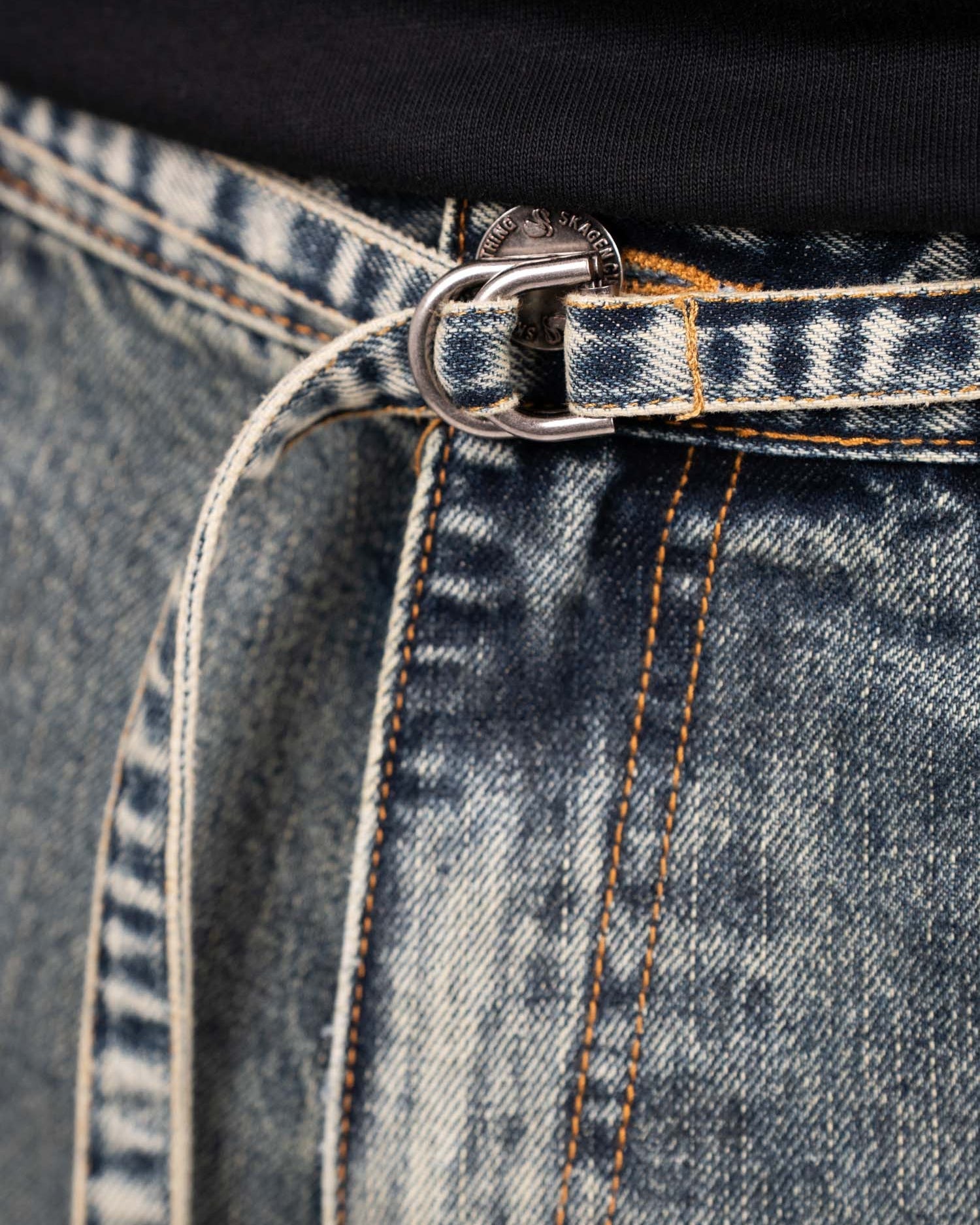 Belt Mid Blue Vintage Wash | Skagen - clothing.dk