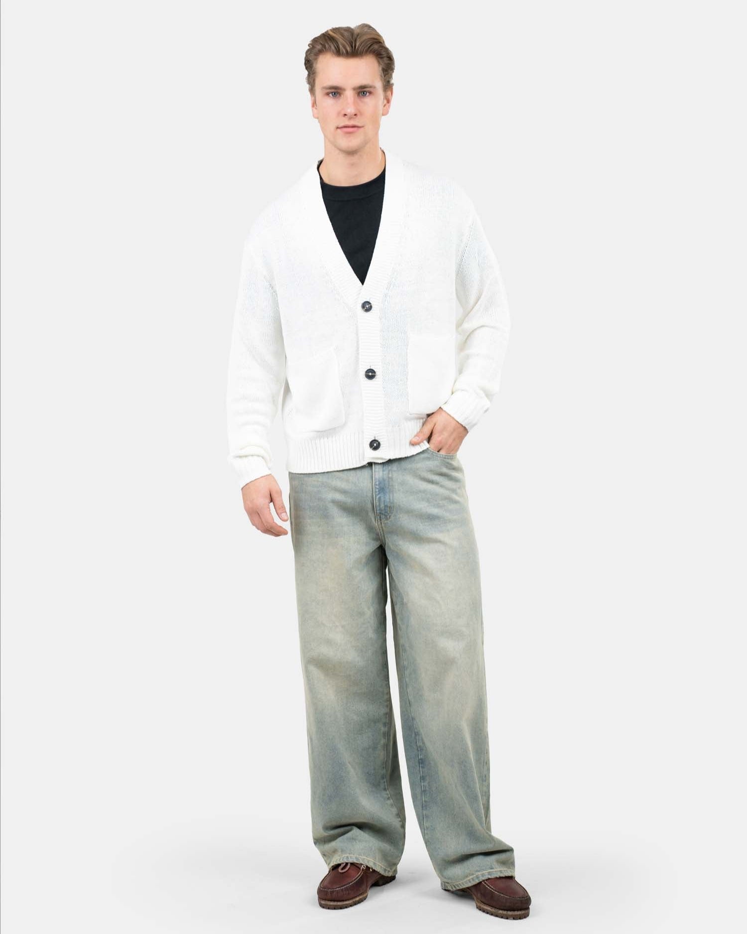 Cardigan With Pockets Hvid | Skagen - clothing.dk