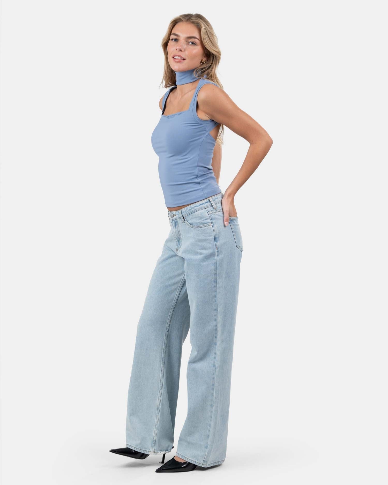 Choker Top Blå | Skagen - clothing.dk