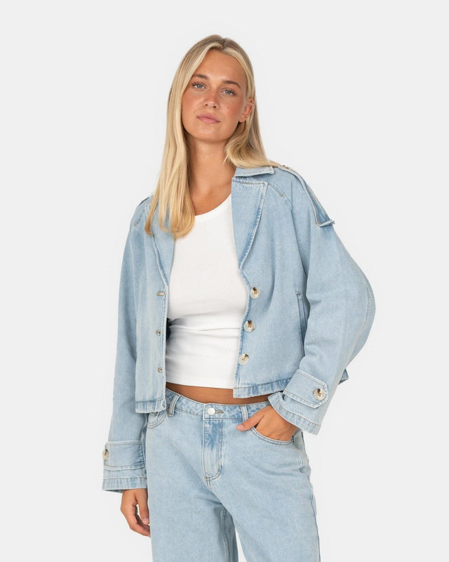 Denim jakke blå Josefine x SC | Skagen - clothing.dk