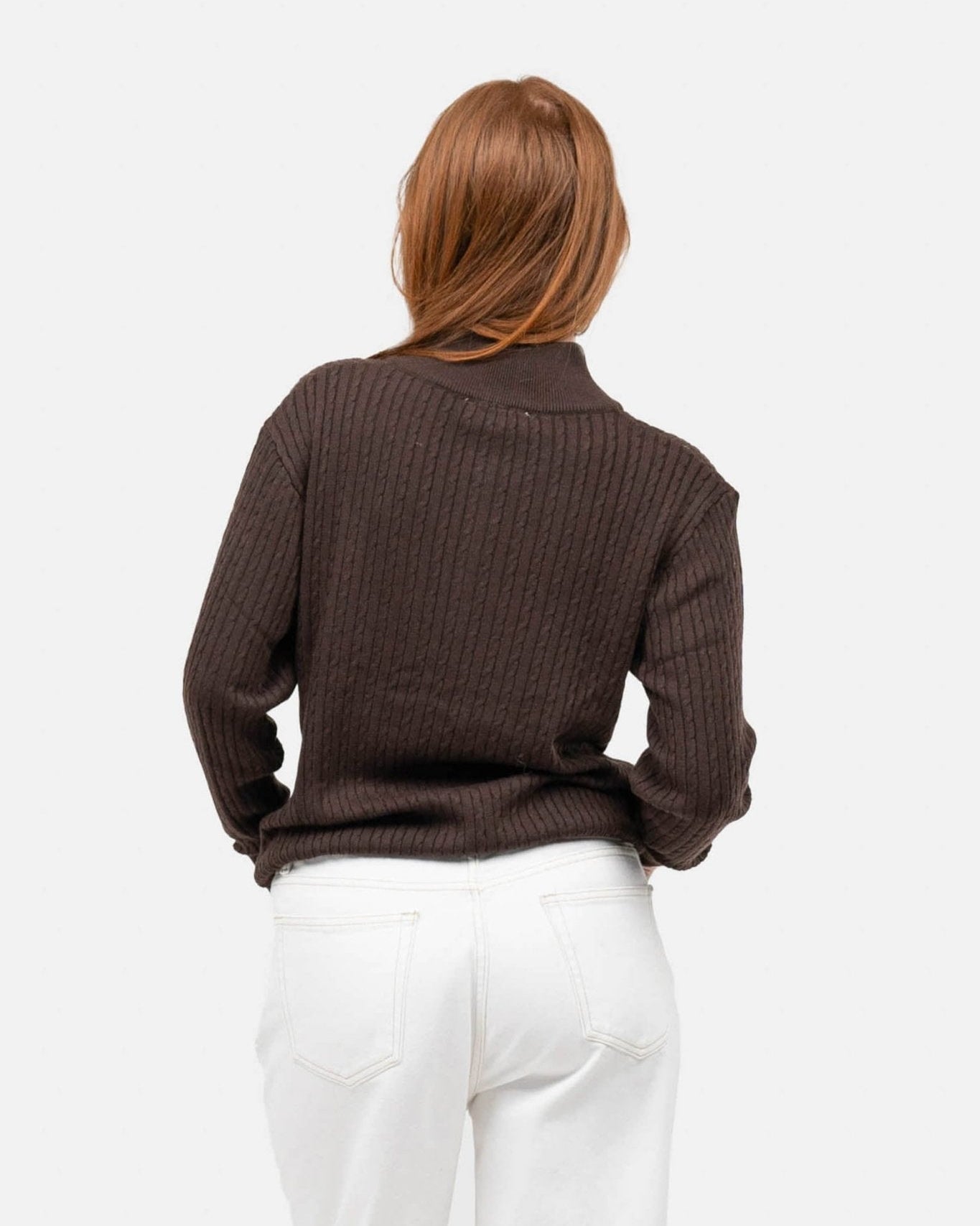 Half Zip Strik Brun | Skagen - clothing.dk