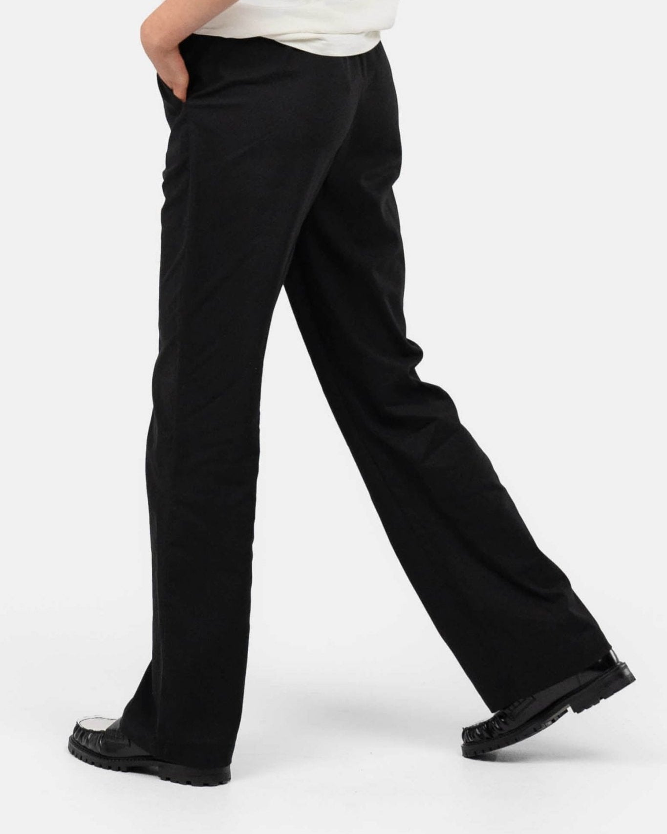 Heavyweight Hørbukser Højtaljede Sort | Skagen - clothing.dk