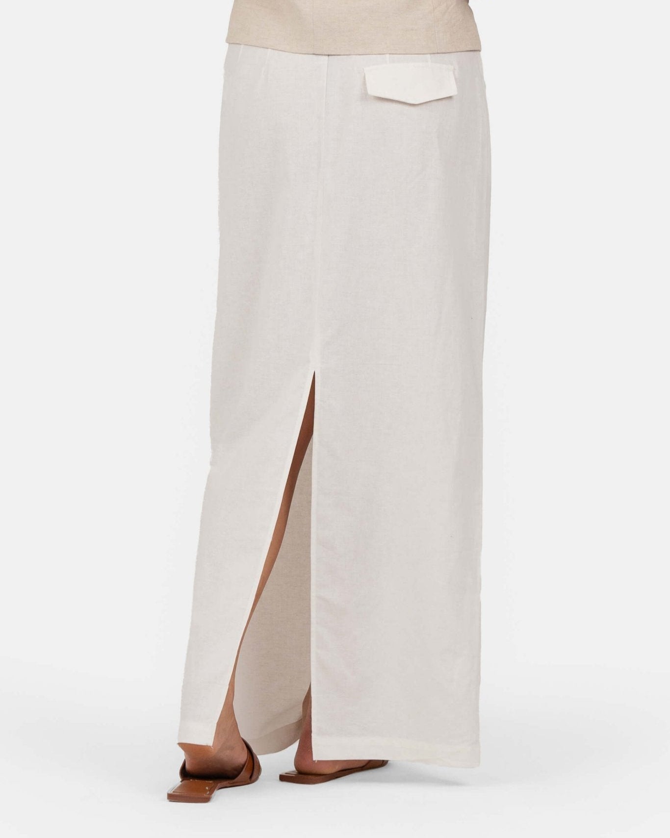 Hør Nederdel Hvid | Skagen - clothing.dk