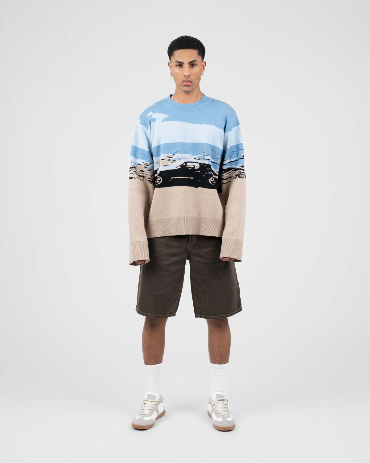 Jaquard Knit Blue Car | Skagen - clothing.dk