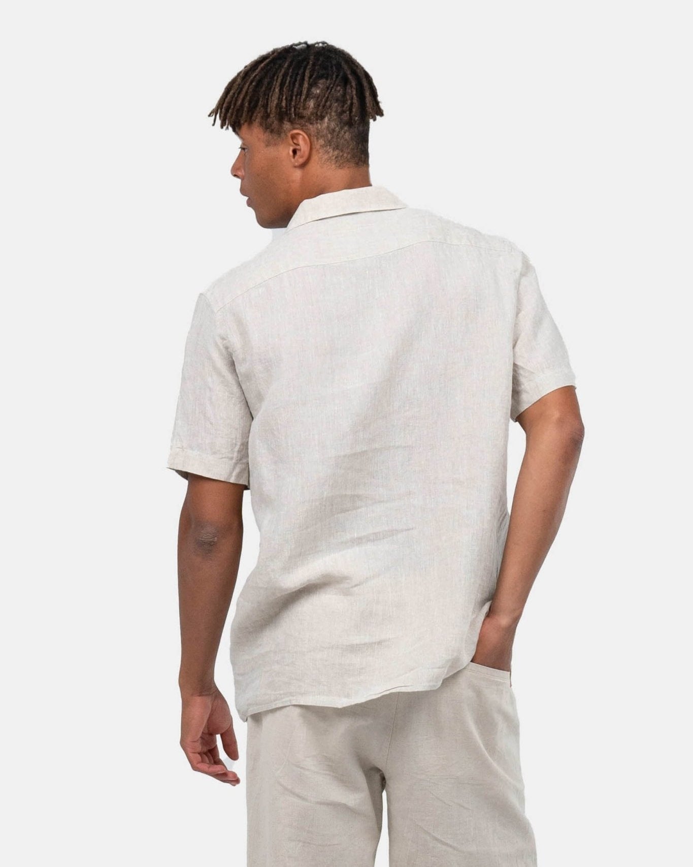 Kortærmet Hørskjorte Beige | Skagen - clothing.dk