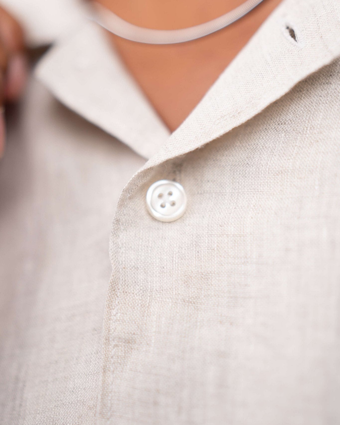 Kortærmet Hørskjorte Beige | Skagen - clothing.dk