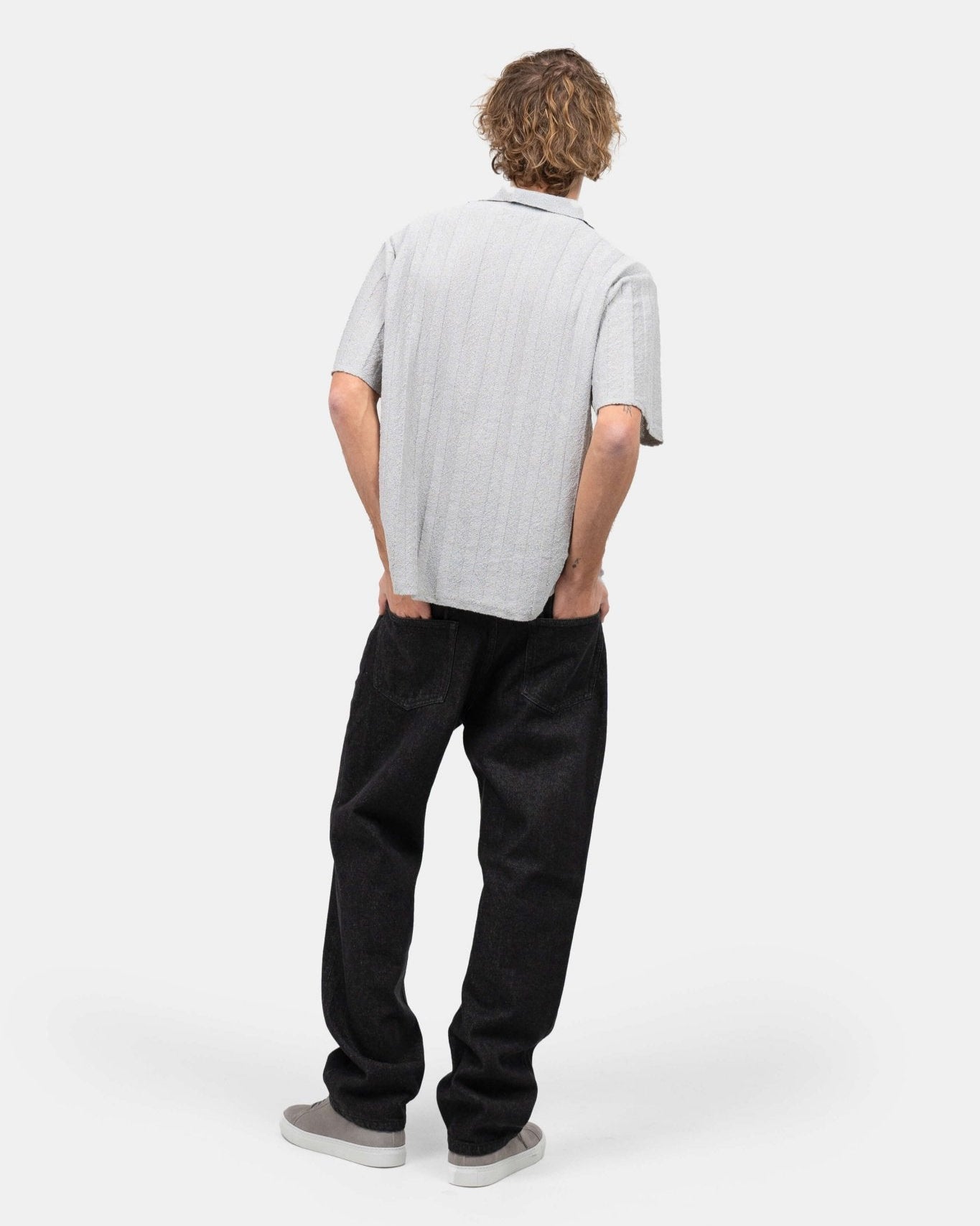 Kortærmet Textured Skjorte Grå | Skagen - clothing.dk