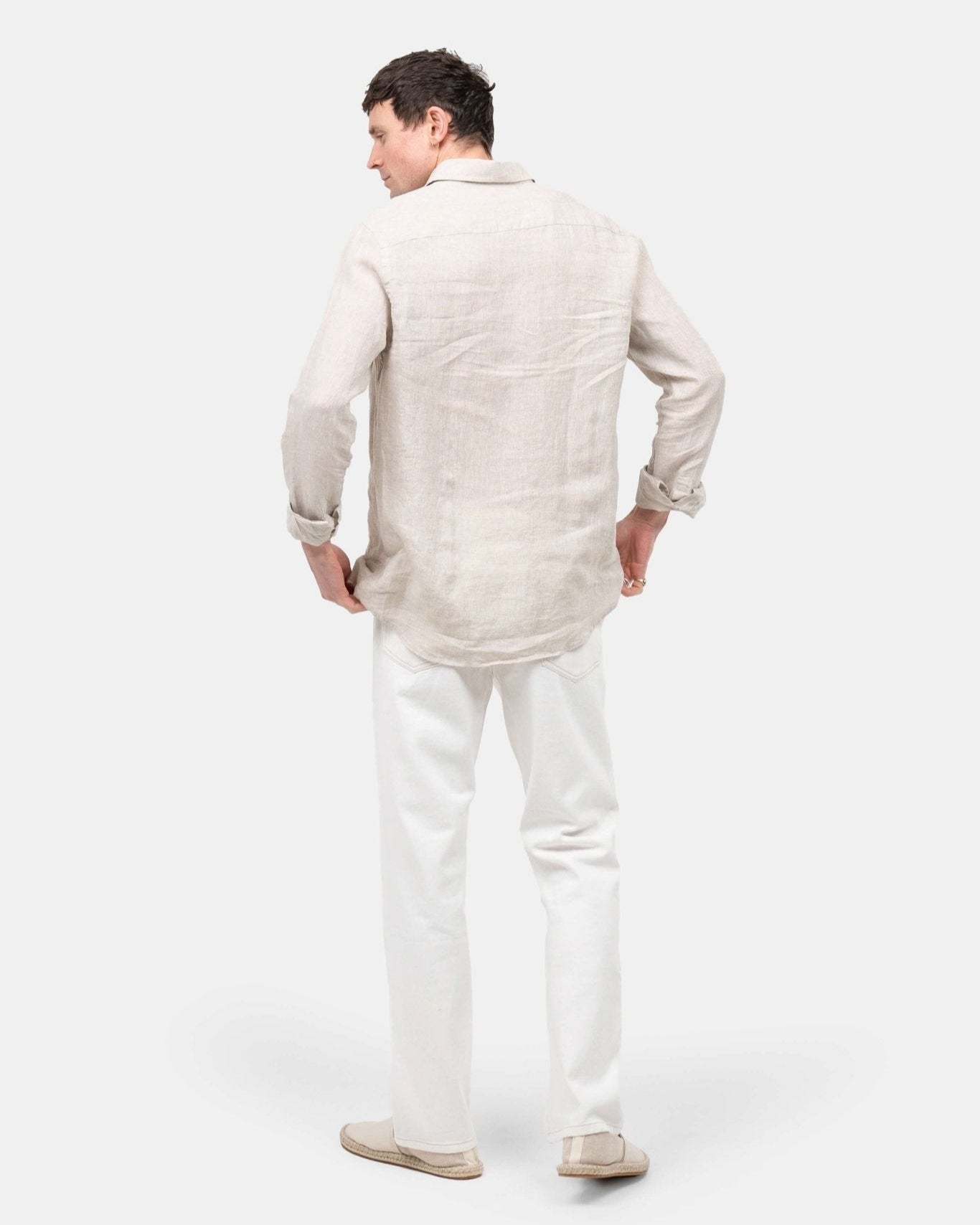 Langærmet Hørskjorte Beige | Skagen - clothing.dk