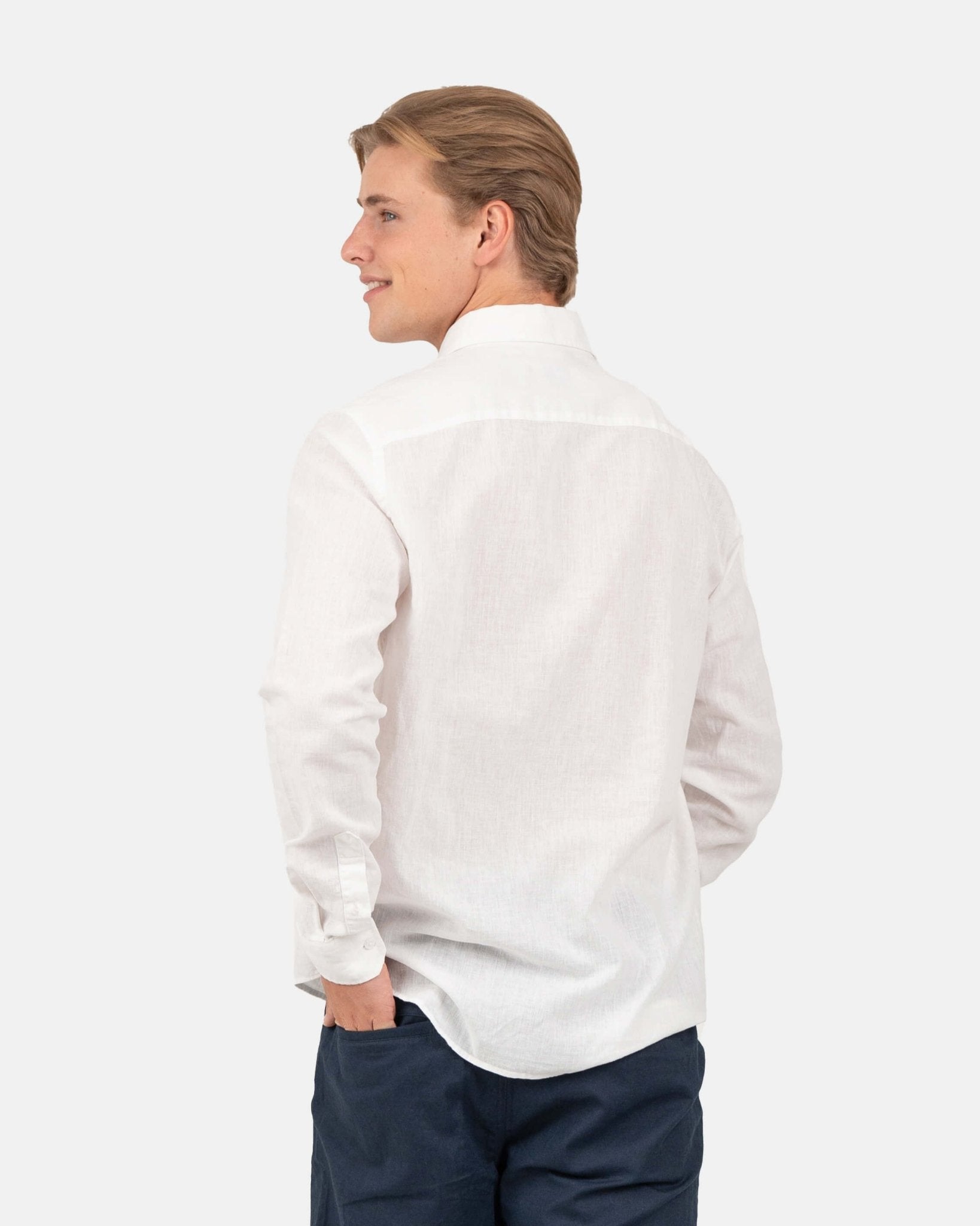 Langærmet Hørskjorte Hvid | Skagen - clothing.dk