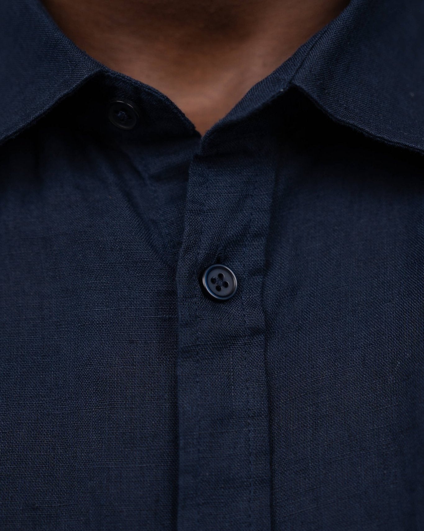 Langærmet Hørskjorte Navy | Skagen - clothing.dk