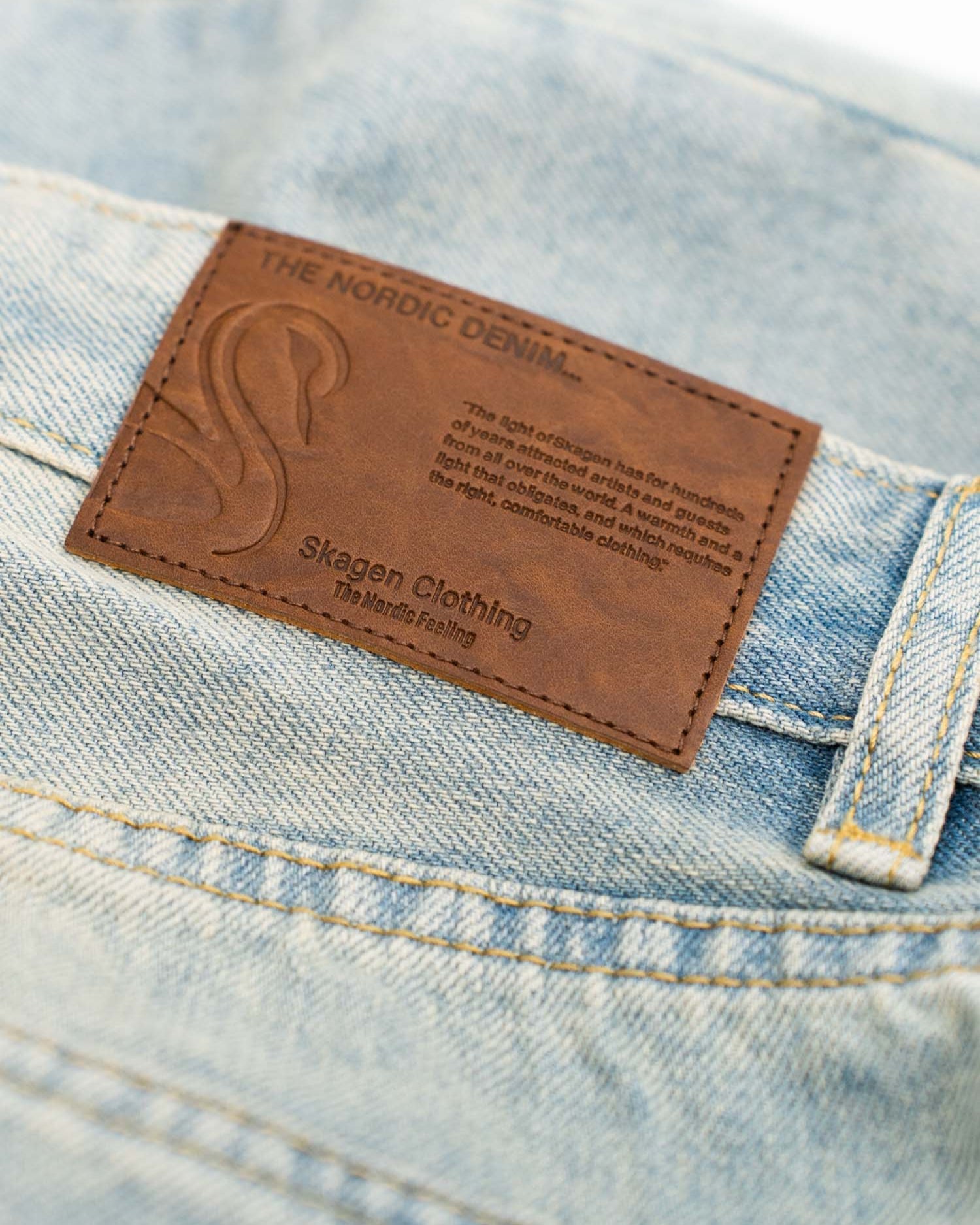 Loose Fit Denim Jeans Light blue vintage wash | Skagen - clothing.dk