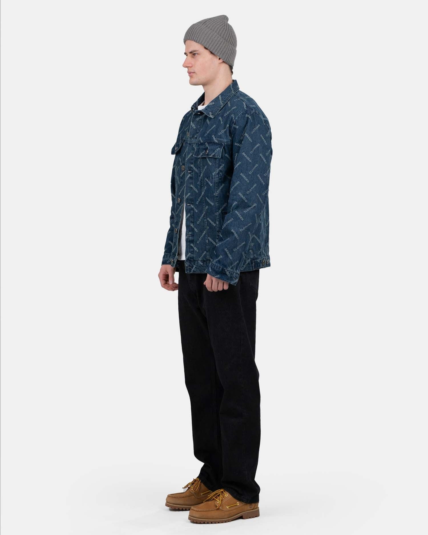 Monogram Denim Jacket Indigo | Skagen - clothing.dk
