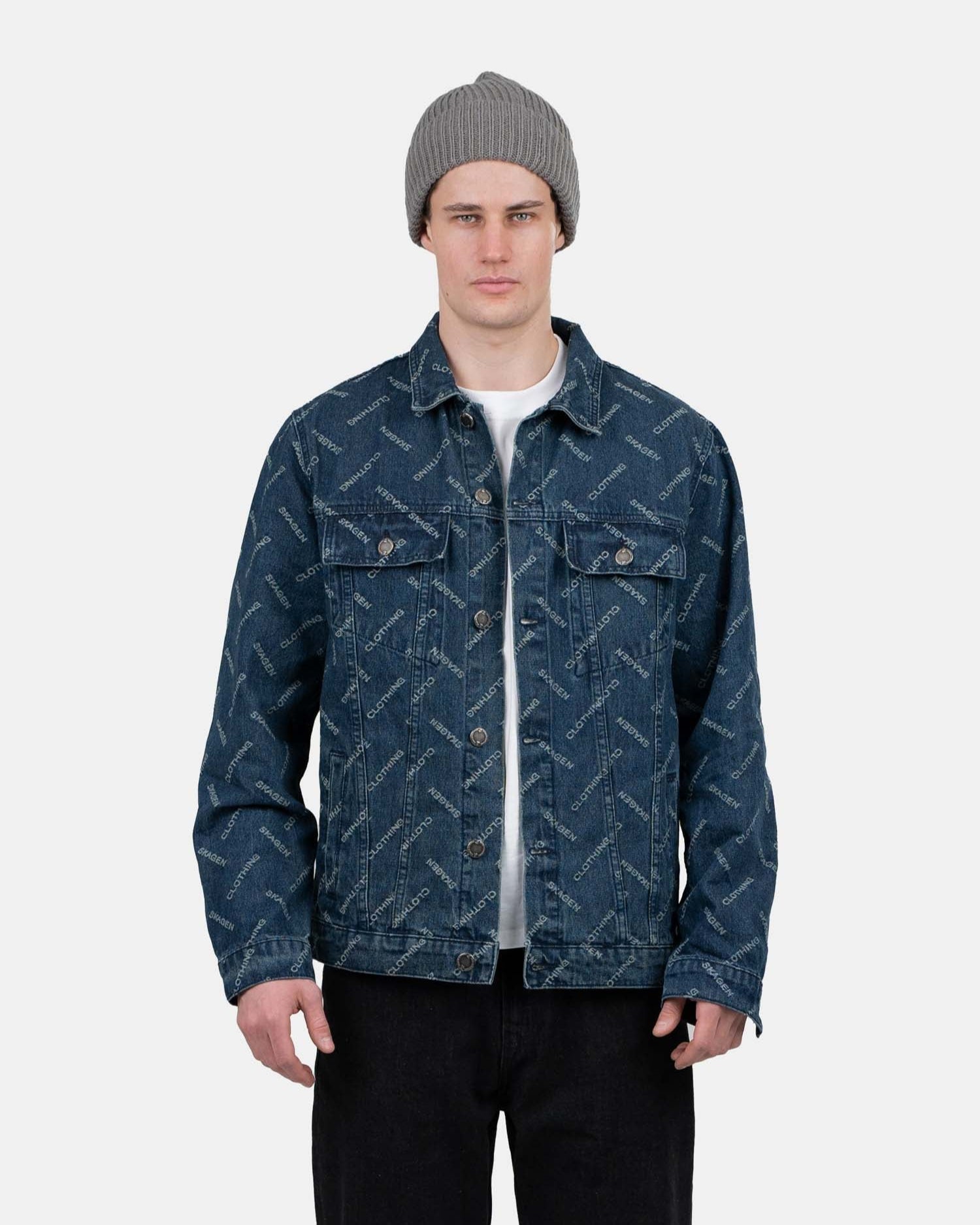 Monogram Denim Jacket Indigo | Skagen - clothing.dk