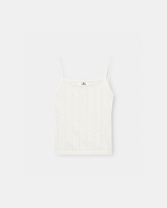 Strap Pointelle Top White | Skagen - clothing.dk