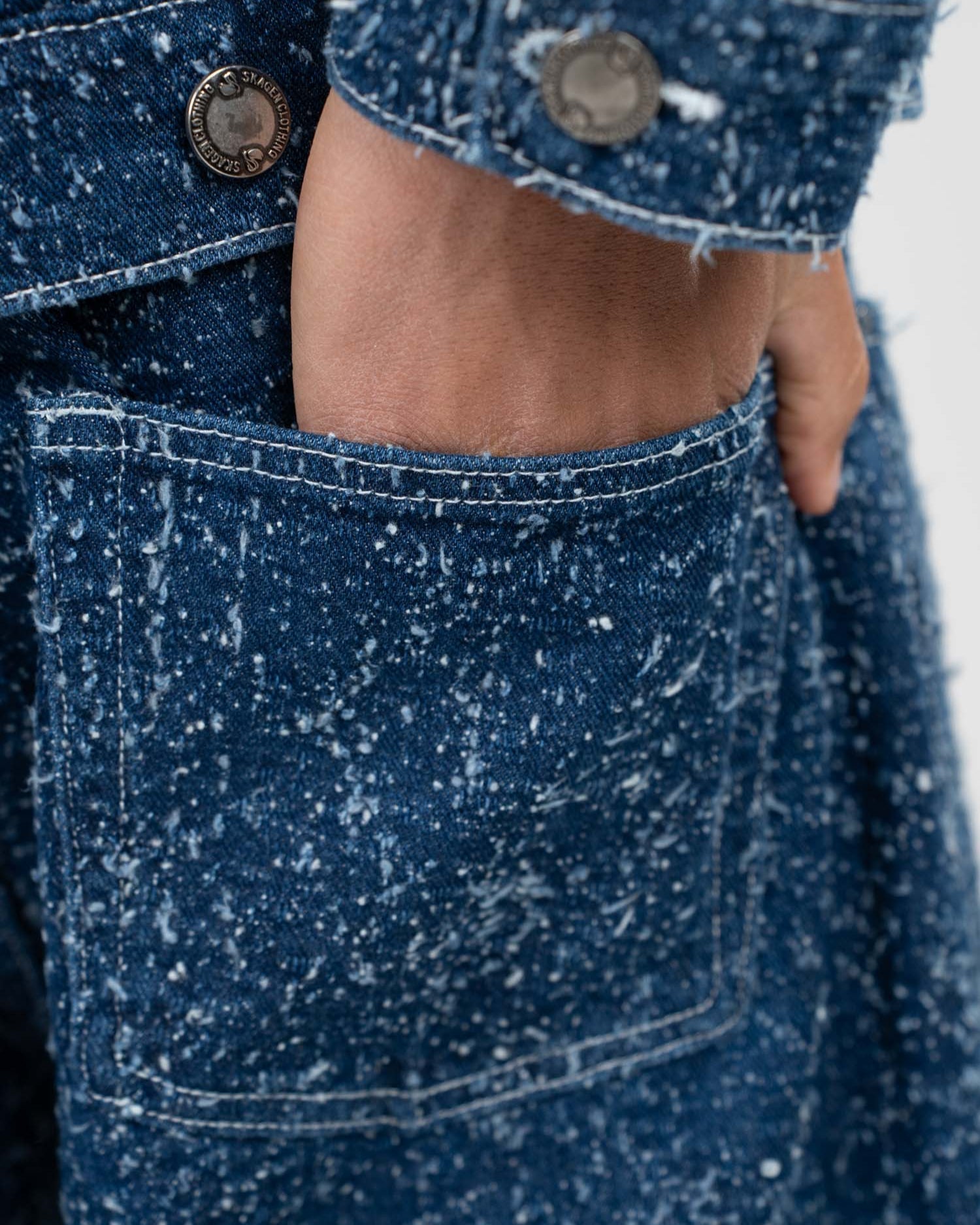 Textured Denim Jeans Mid Blue | Skagen - clothing.dk