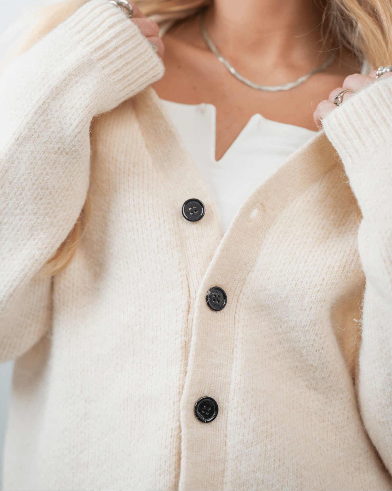 Cardigan Cremehvid | Skagen - clothing.dk